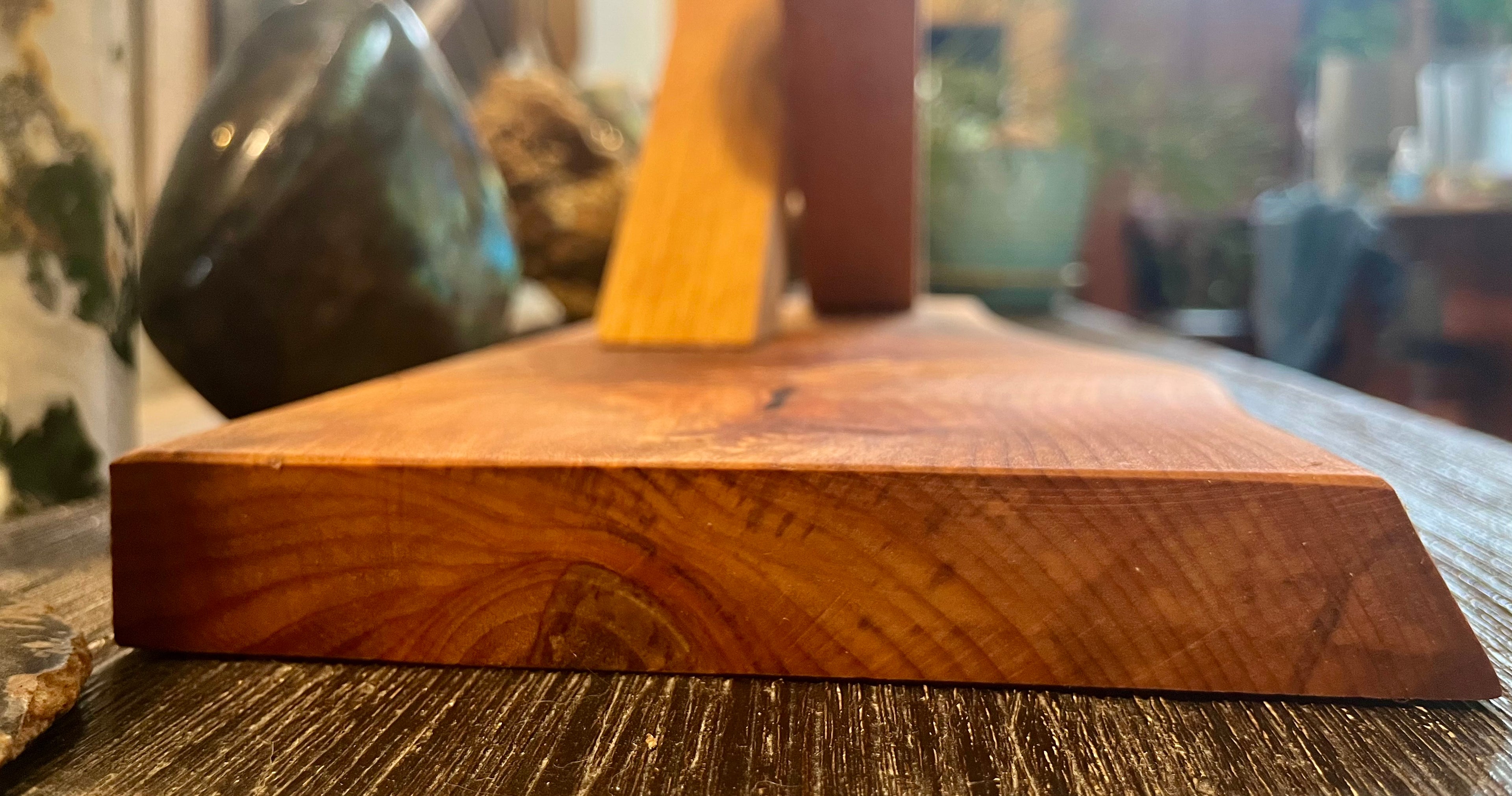 Organic Live-Edge Wooden Plant & Accent Stand