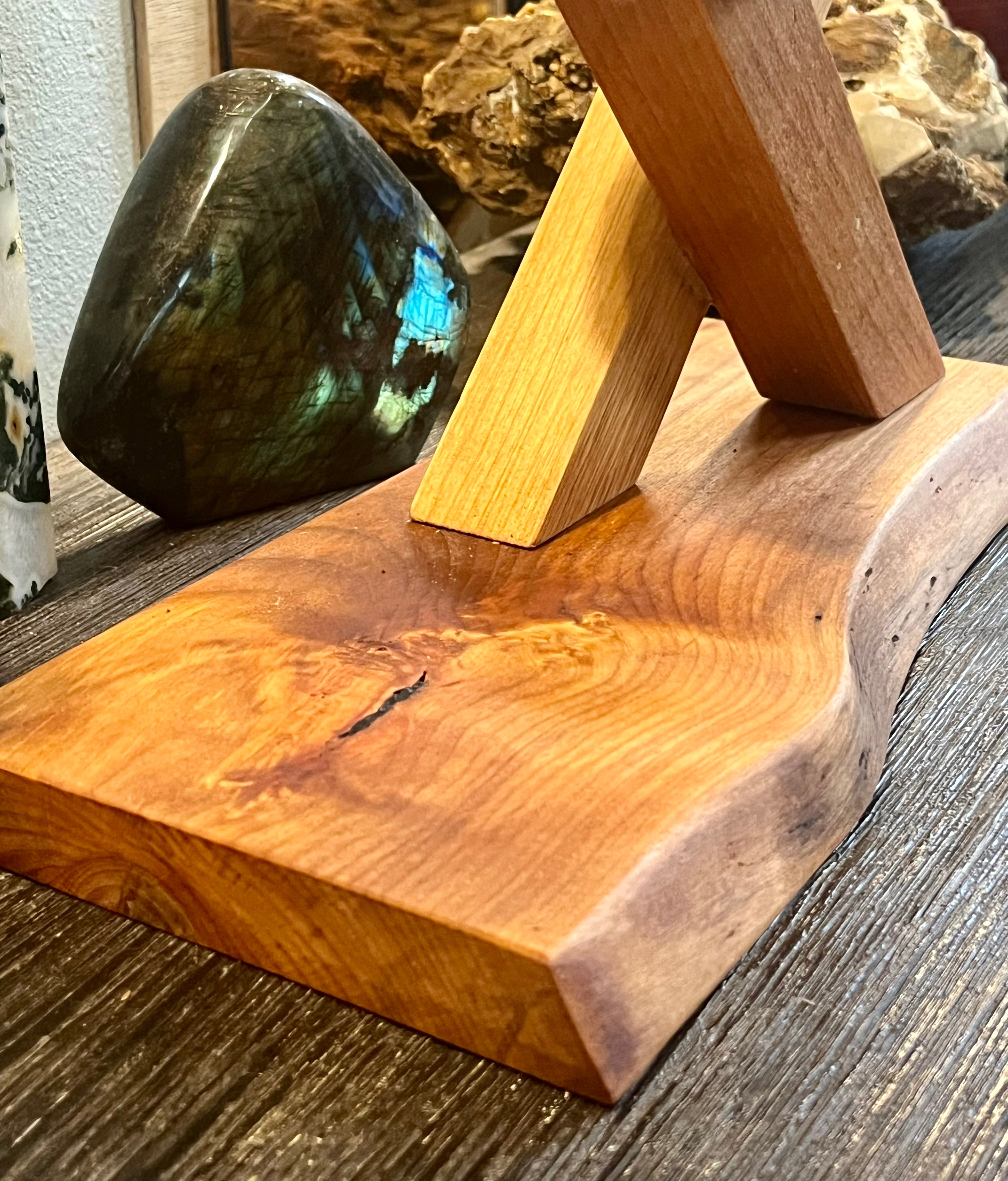 Organic Live-Edge Wooden Plant & Accent Stand