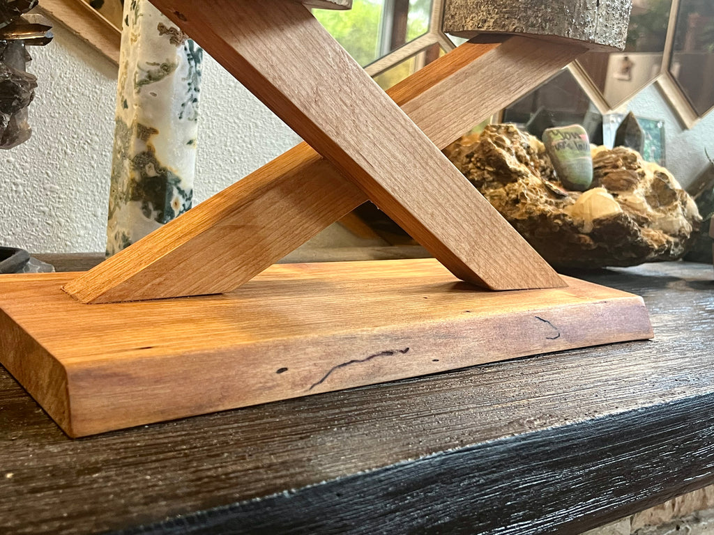 Handcrafted Apple & Alder Wood Display Stand