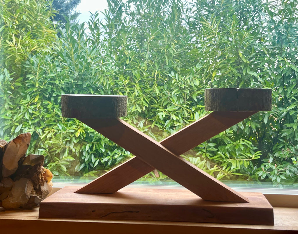 Handcrafted Apple & Alder Wood Display Stand