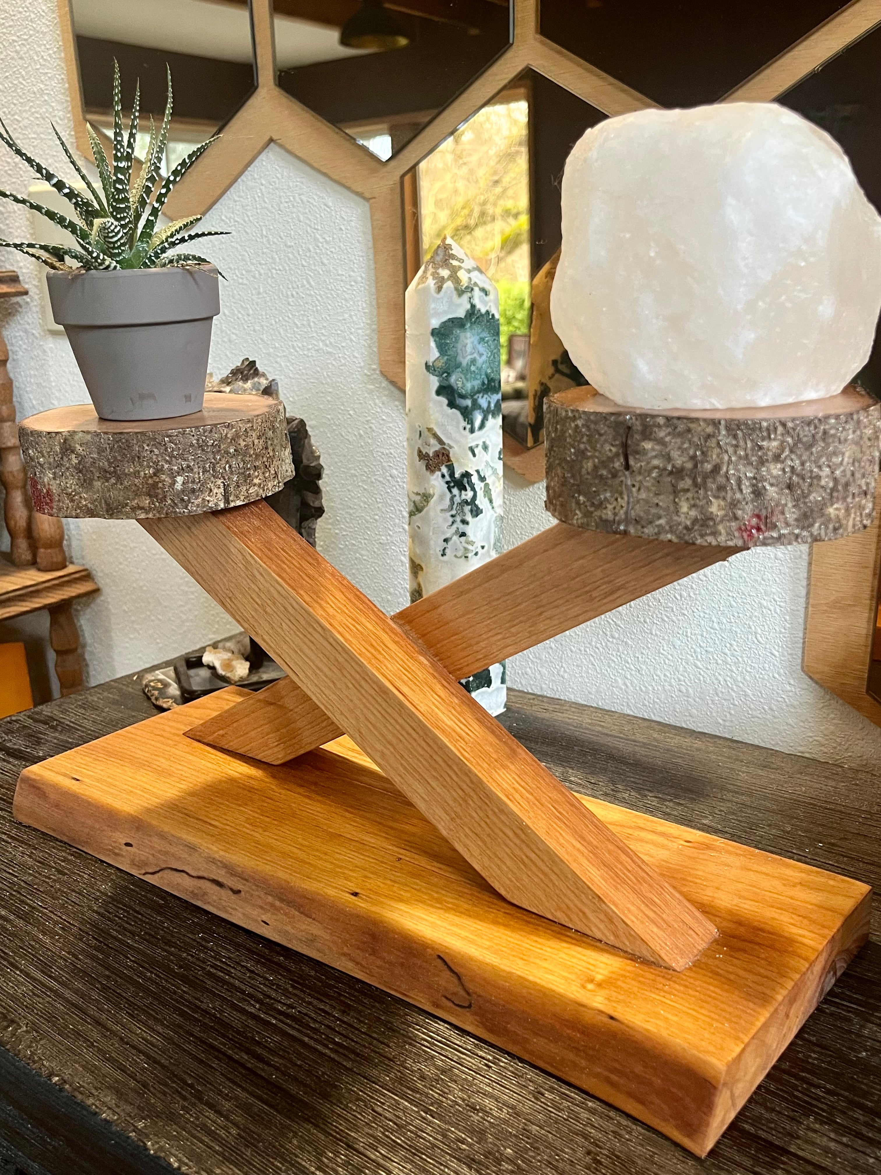 Handcrafted Apple & Alder Wood Display Stand