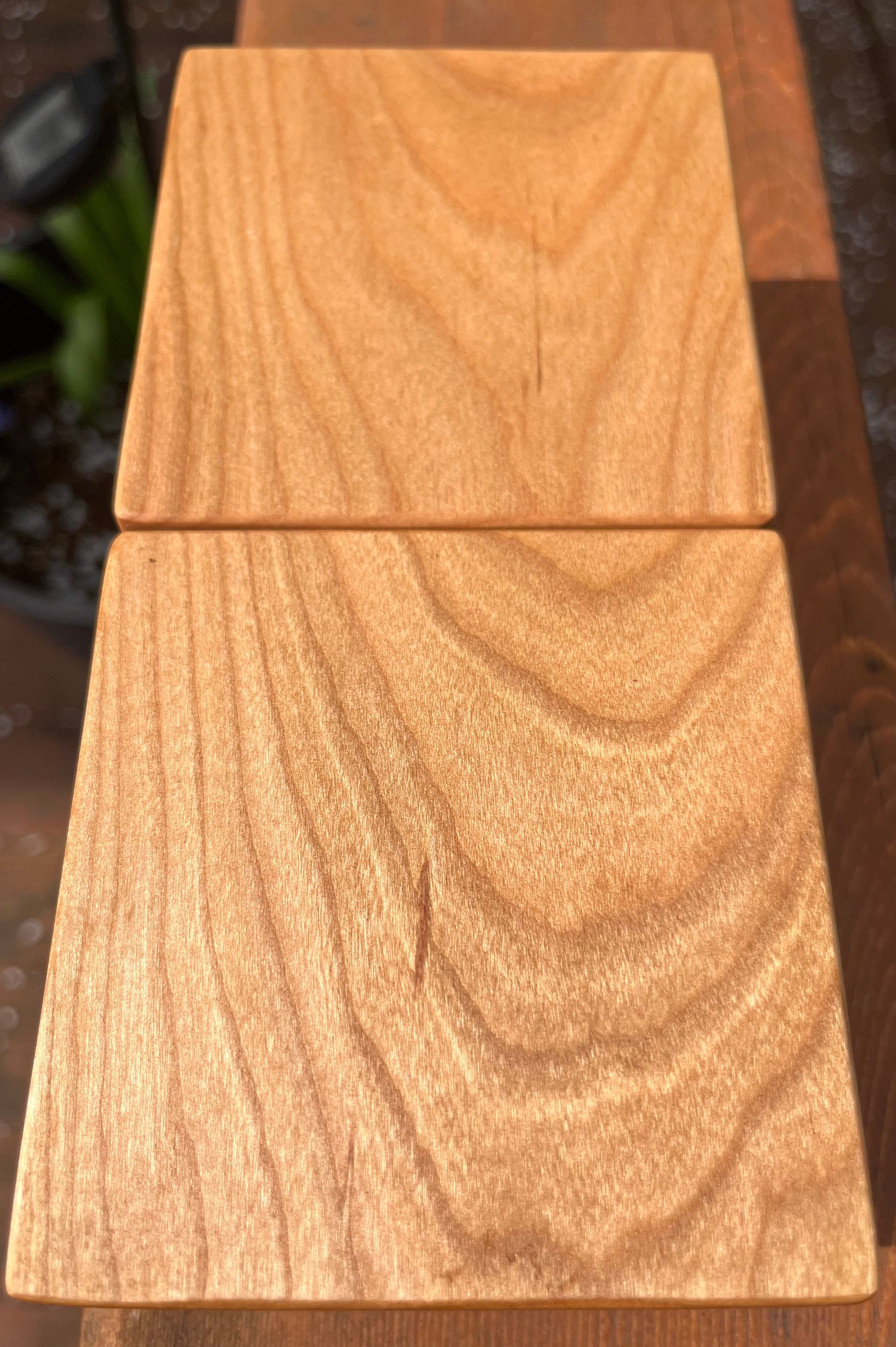 Custom Cherry Wood Ring Box Set – Engraved Floral Wedding Ring Boxes, Handmade Keepsake Box, Rustic Ring Holder, Engagement & Proposal Box