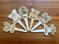 Handcrafted Engraved Wooden Garden Markers