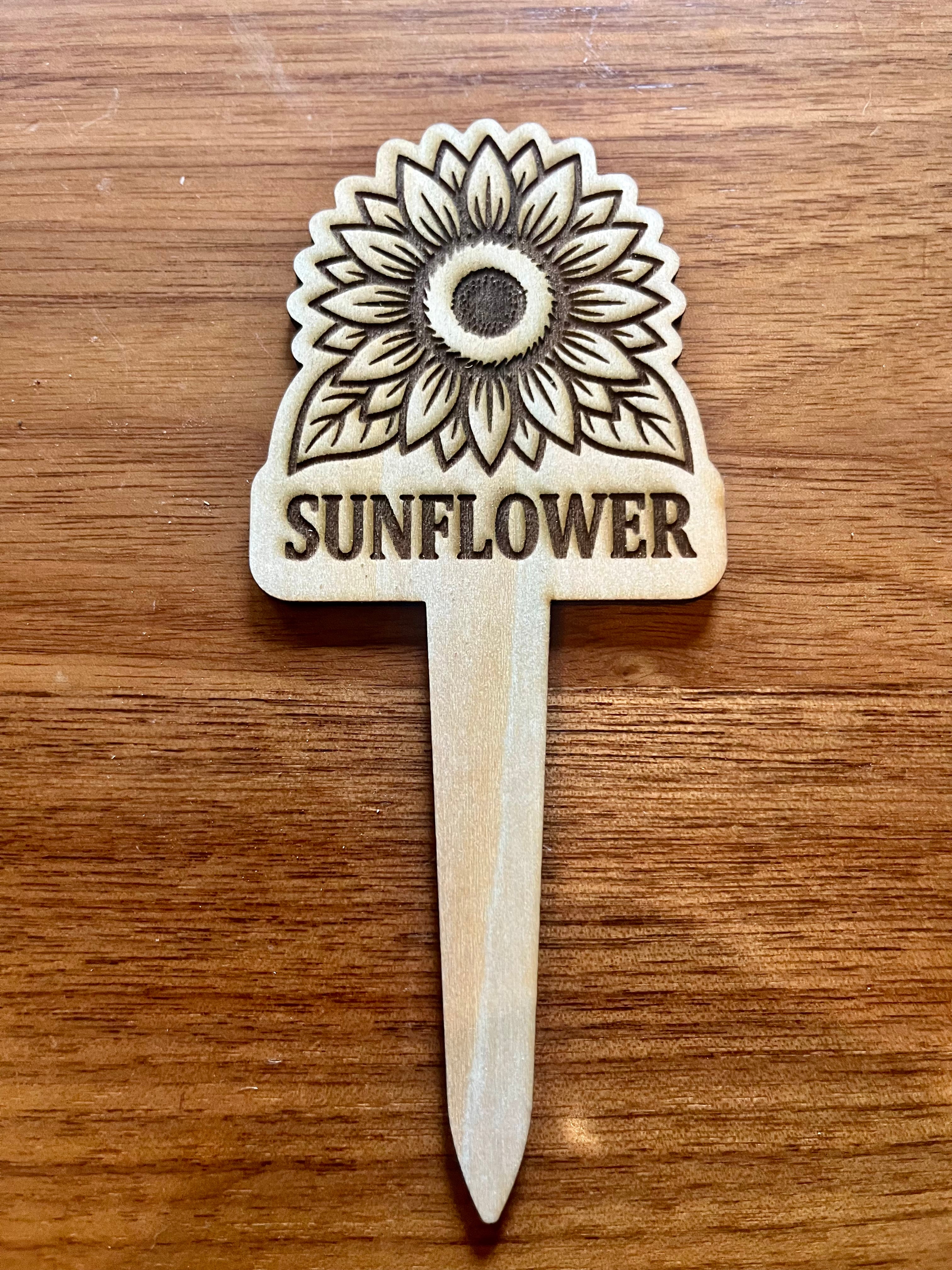Handcrafted Engraved Wooden Garden Markers