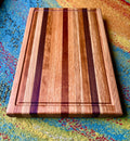 Handcrafted Edge Grain Cutting Board – 1.5” Thick Hardwood Board with Juice Groove