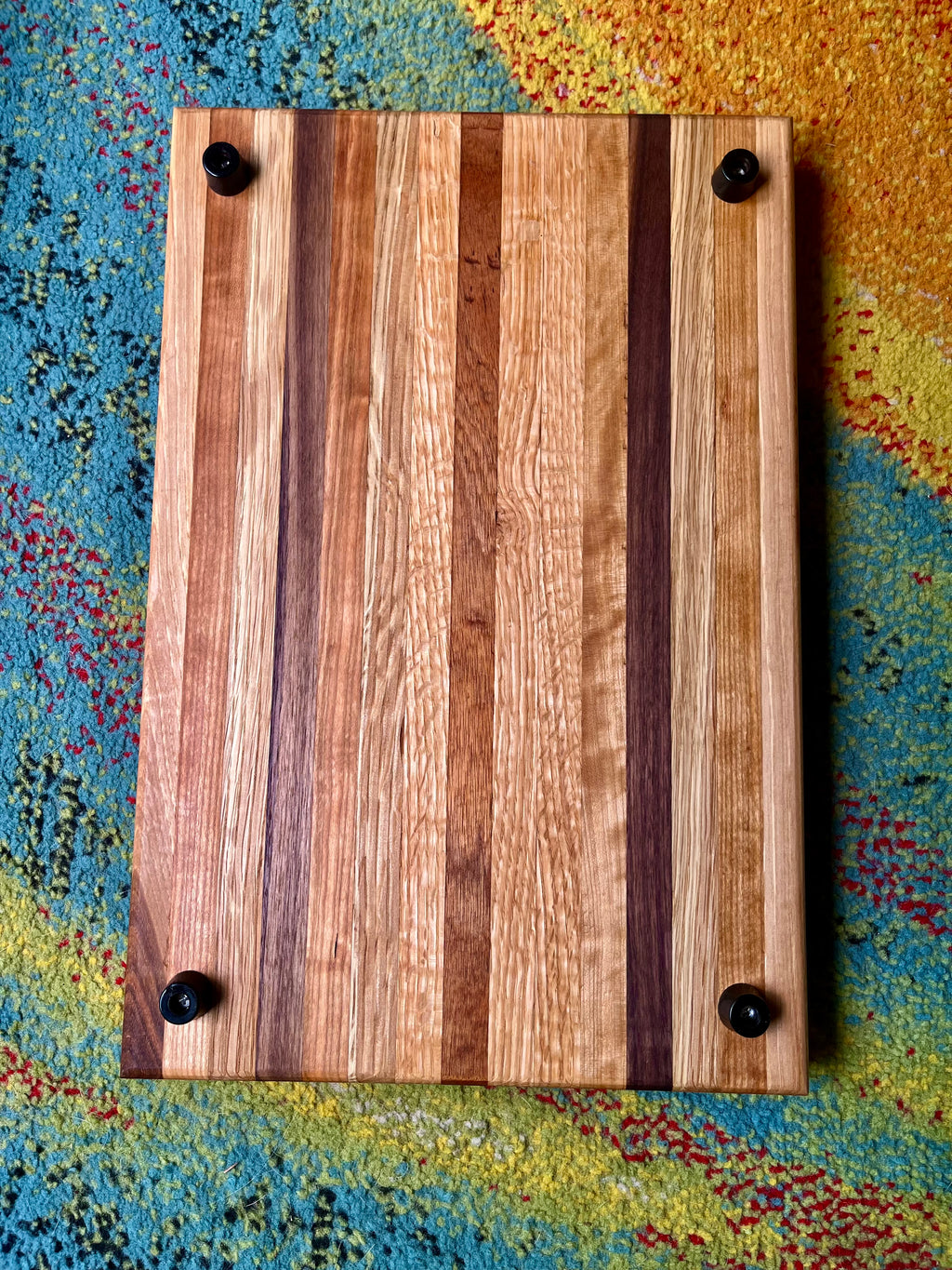 Handcrafted Edge Grain Cutting Board – 1.5” Thick Hardwood Board with Juice Groove