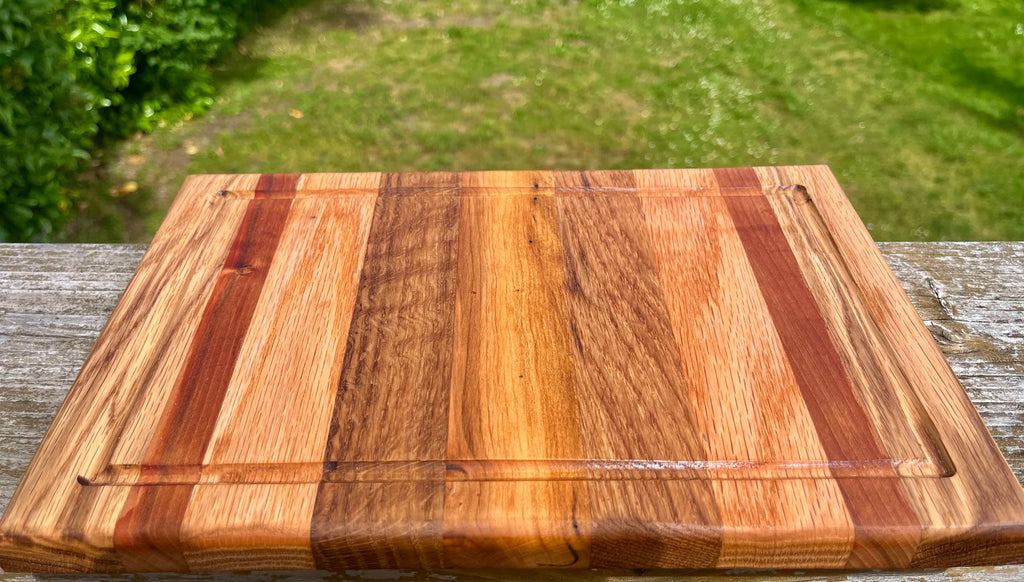Handmade Face Grain Cutting Board – Hardwood Kitchen Board with Juice Groove