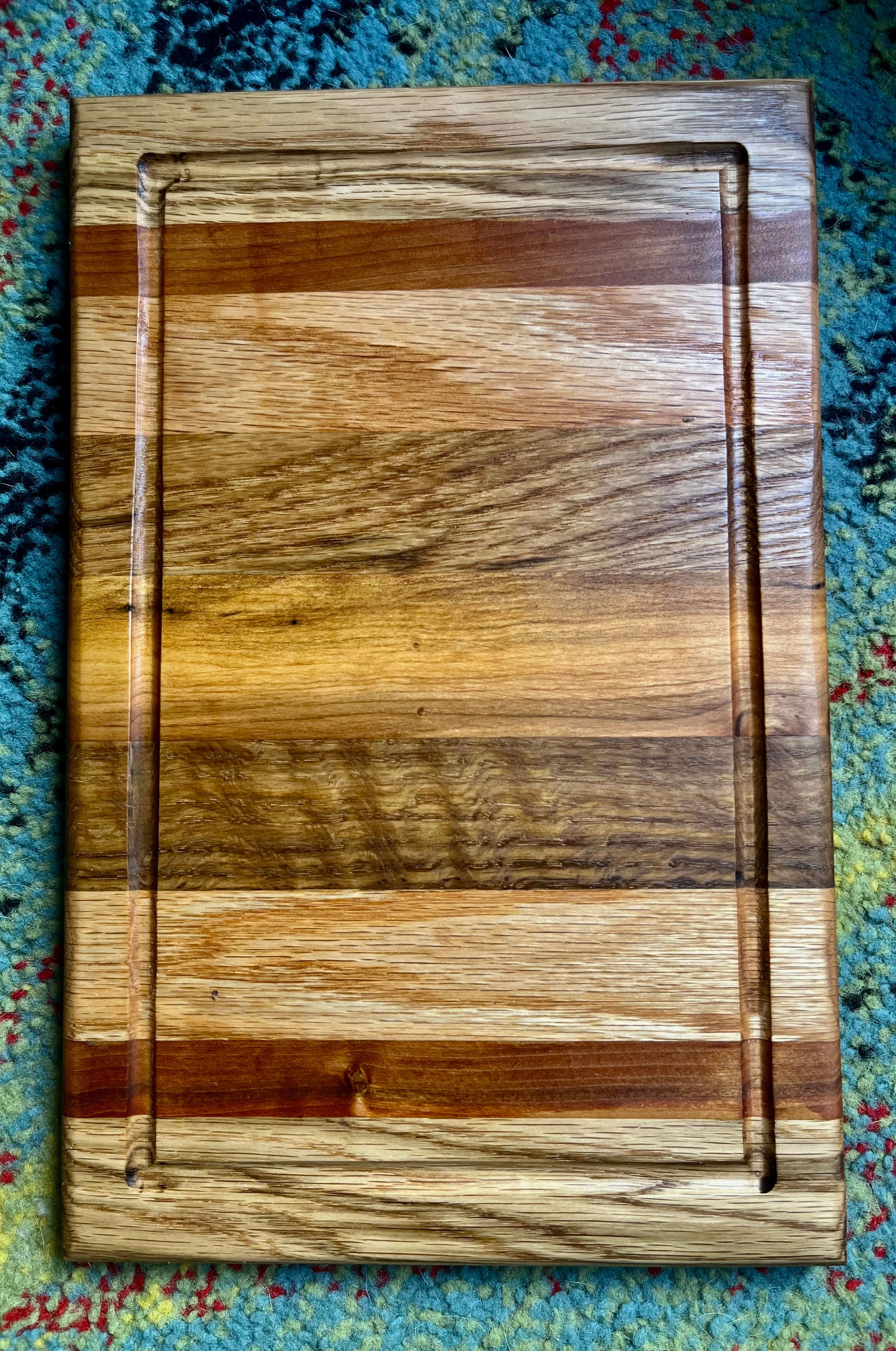 Handmade Face Grain Cutting Board – Hardwood Kitchen Board with Juice Groove