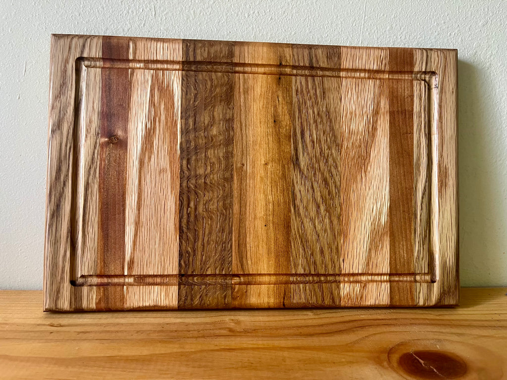 Handmade Face Grain Cutting Board – Hardwood Kitchen Board with Juice Groove