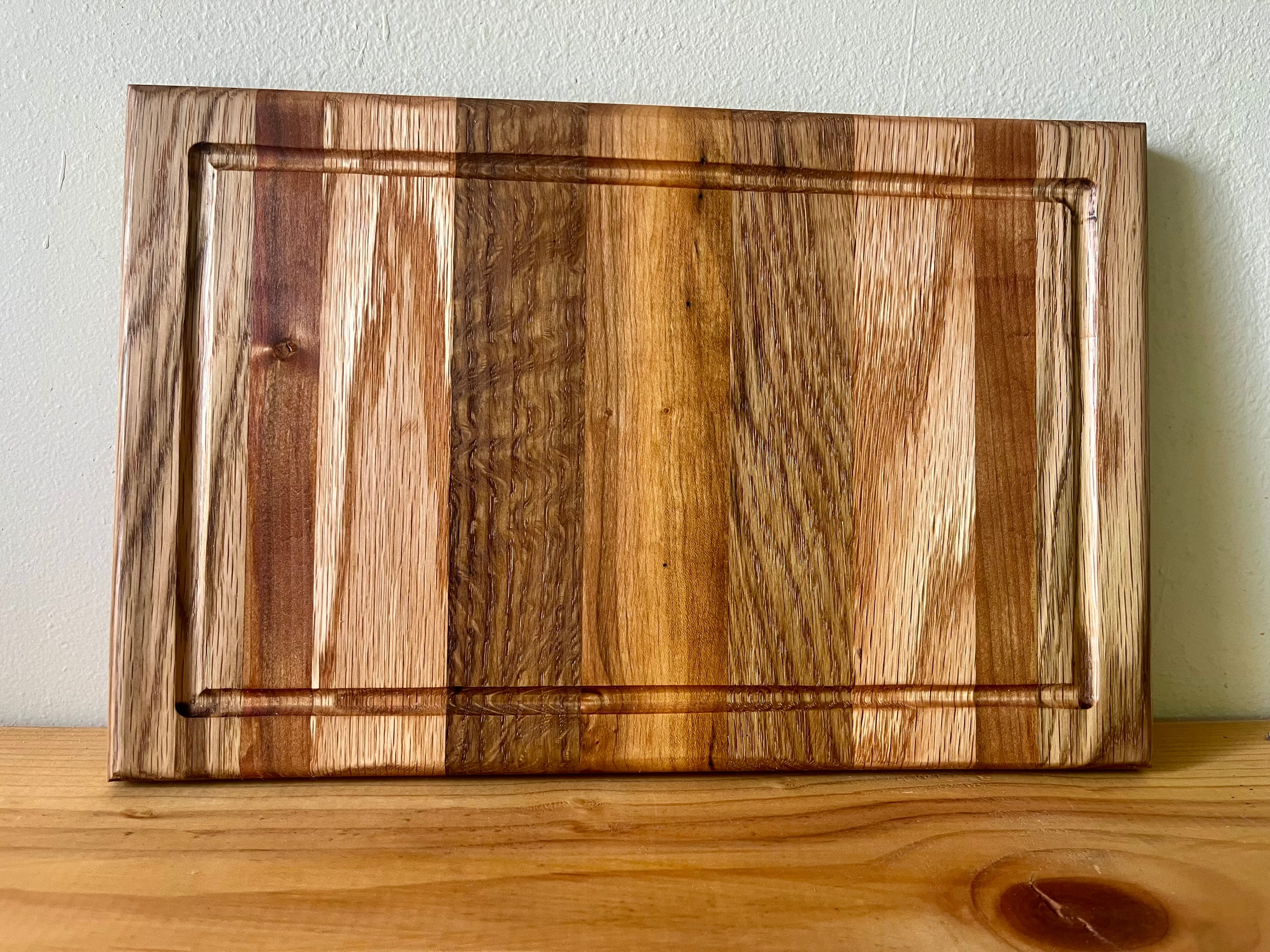 Handmade Face Grain Cutting Board – Hardwood Kitchen Board with Juice Groove