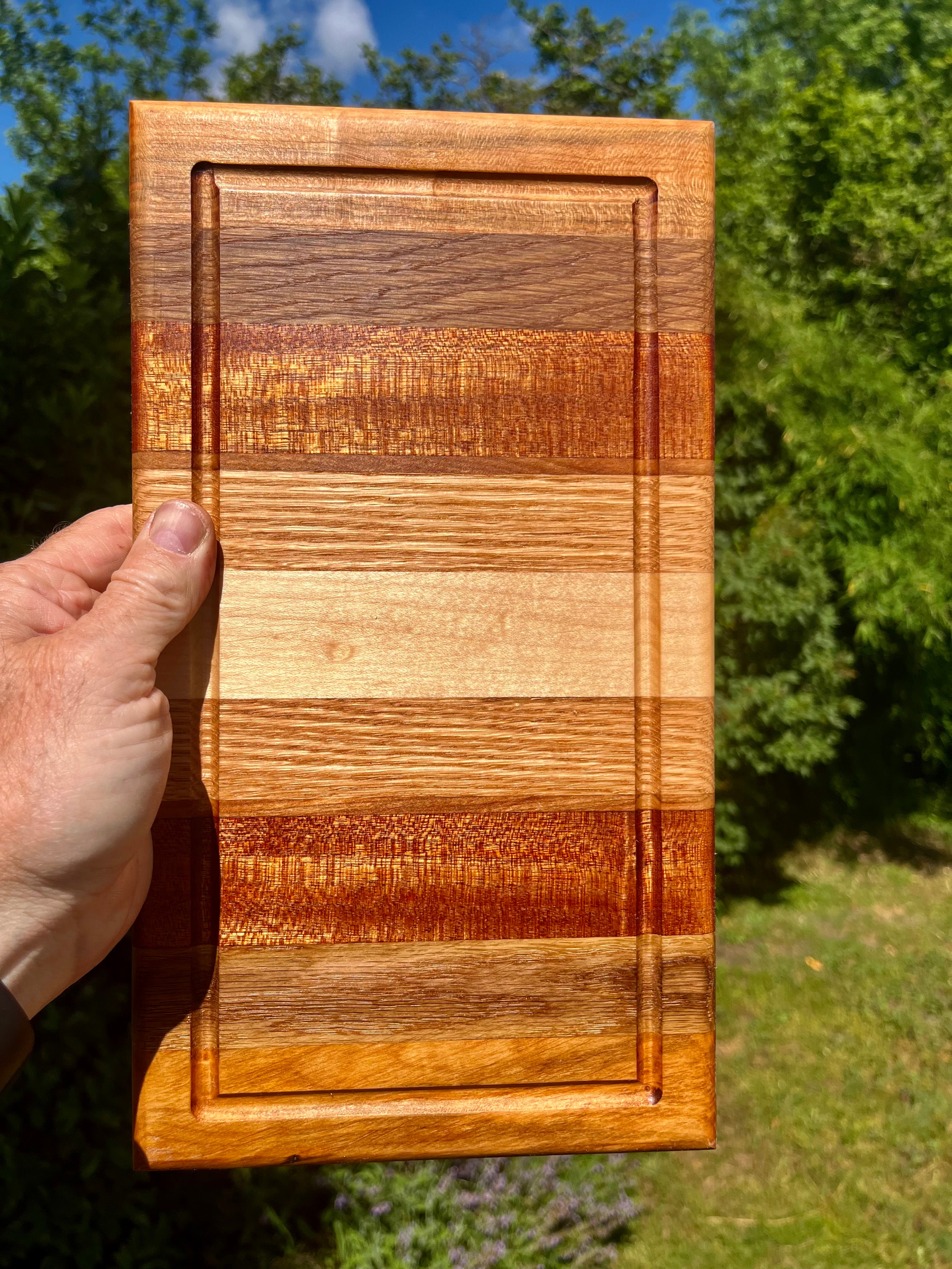 Premium Hardwood Face Grain Cutting Board – Handmade Serving & Prep Board