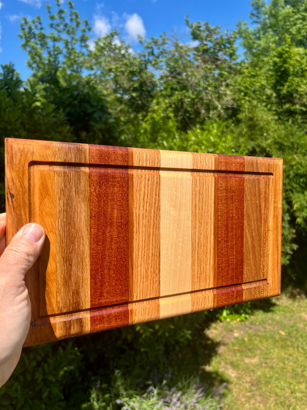 Premium Hardwood Face Grain Cutting Board – Handmade Serving & Prep Board