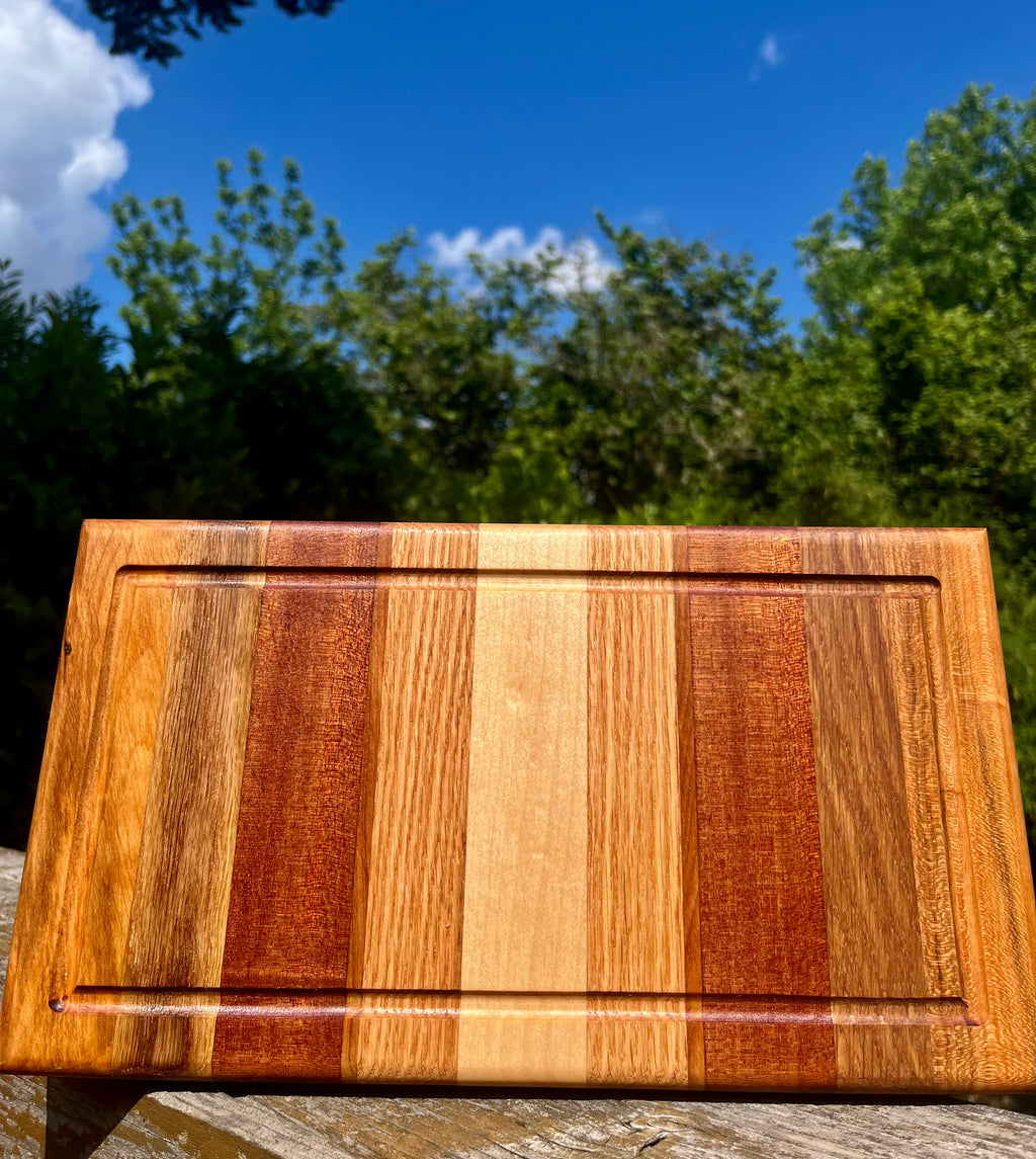 Premium Hardwood Face Grain Cutting Board – Handmade Serving & Prep Board