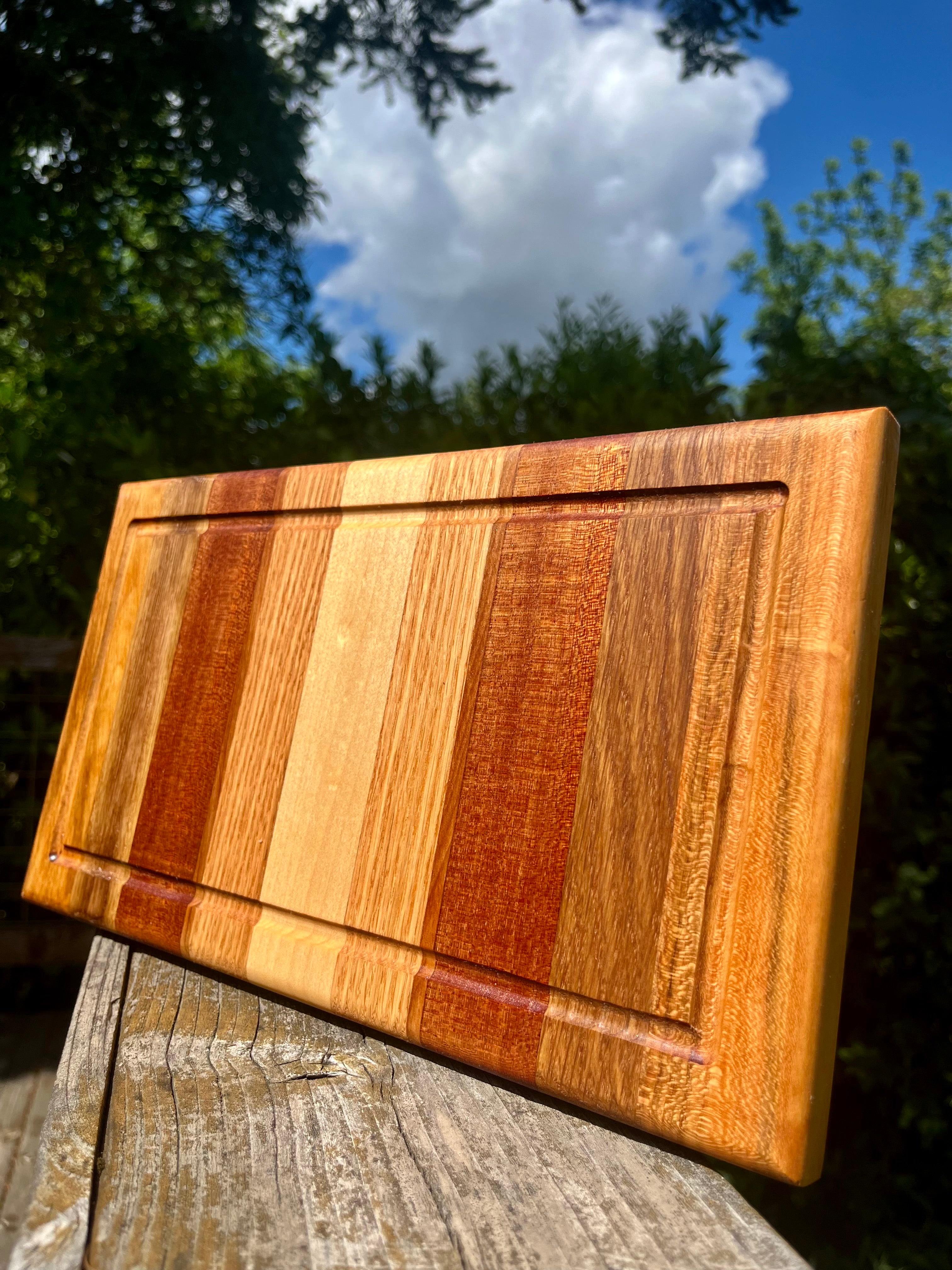 Premium Hardwood Face Grain Cutting Board – Handmade Serving & Prep Board