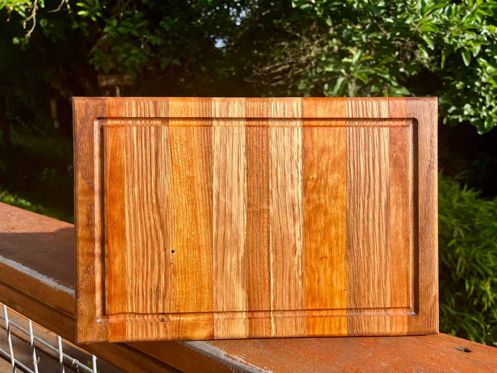 Rustic Handmade Face Grain Cutting Board – Solid Hardwood Kitchen Board