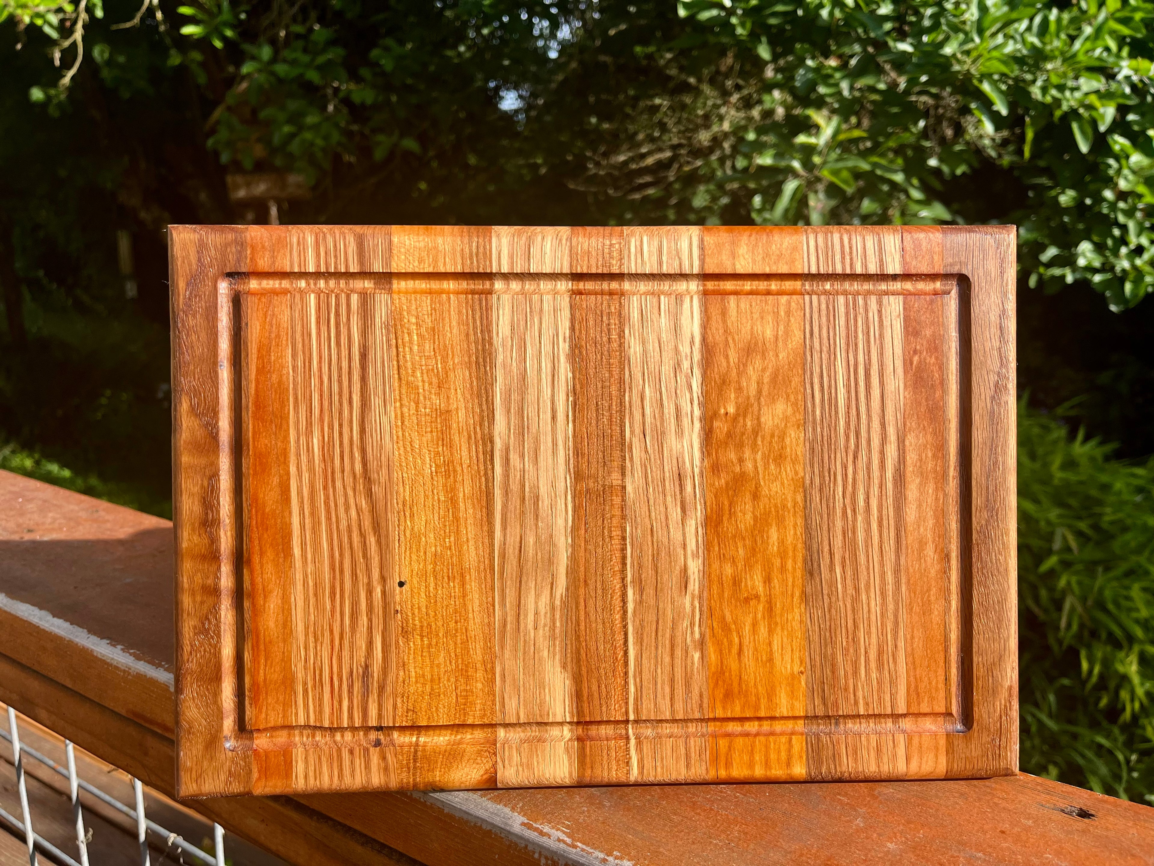 Rustic Handmade Face Grain Cutting Board – Solid Hardwood Kitchen Board