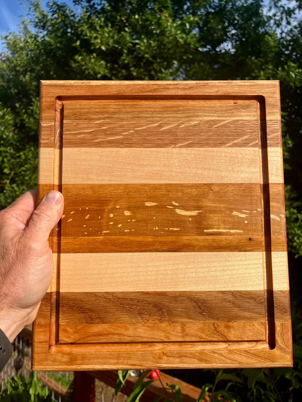 Handcrafted Hardwood Cutting Board – Face Grain Serving & Prep Board