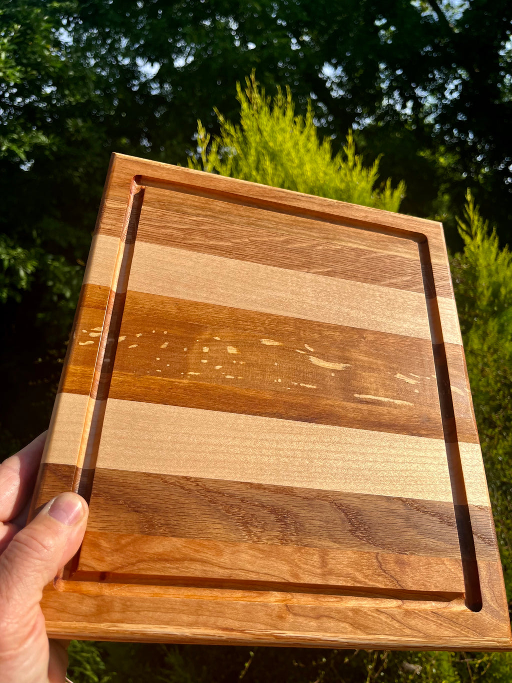 Handcrafted Hardwood Cutting Board – Face Grain Serving & Prep Board