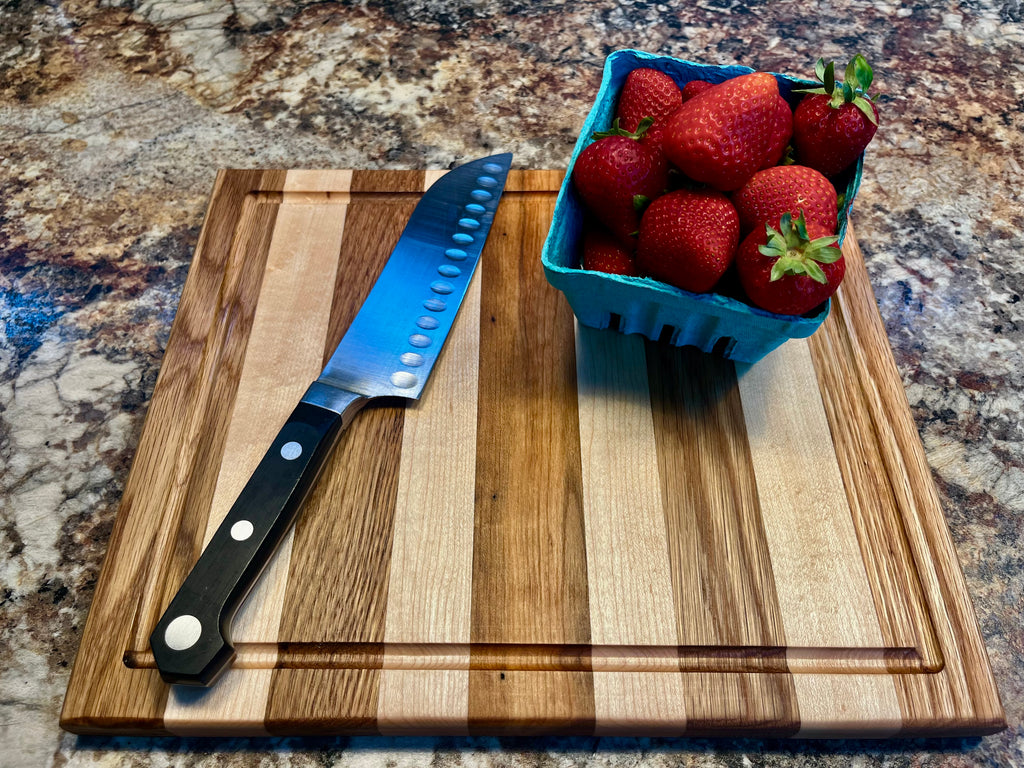 Premium Face Grain Hardwood Cutting Board – Handmade Kitchen & Charcuterie Board