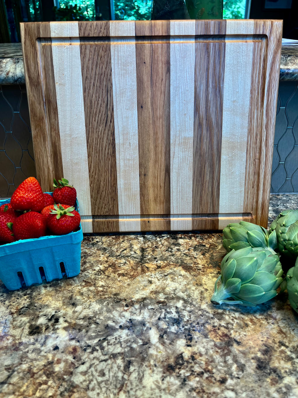 Premium Face Grain Hardwood Cutting Board – Handmade Kitchen & Charcuterie Board
