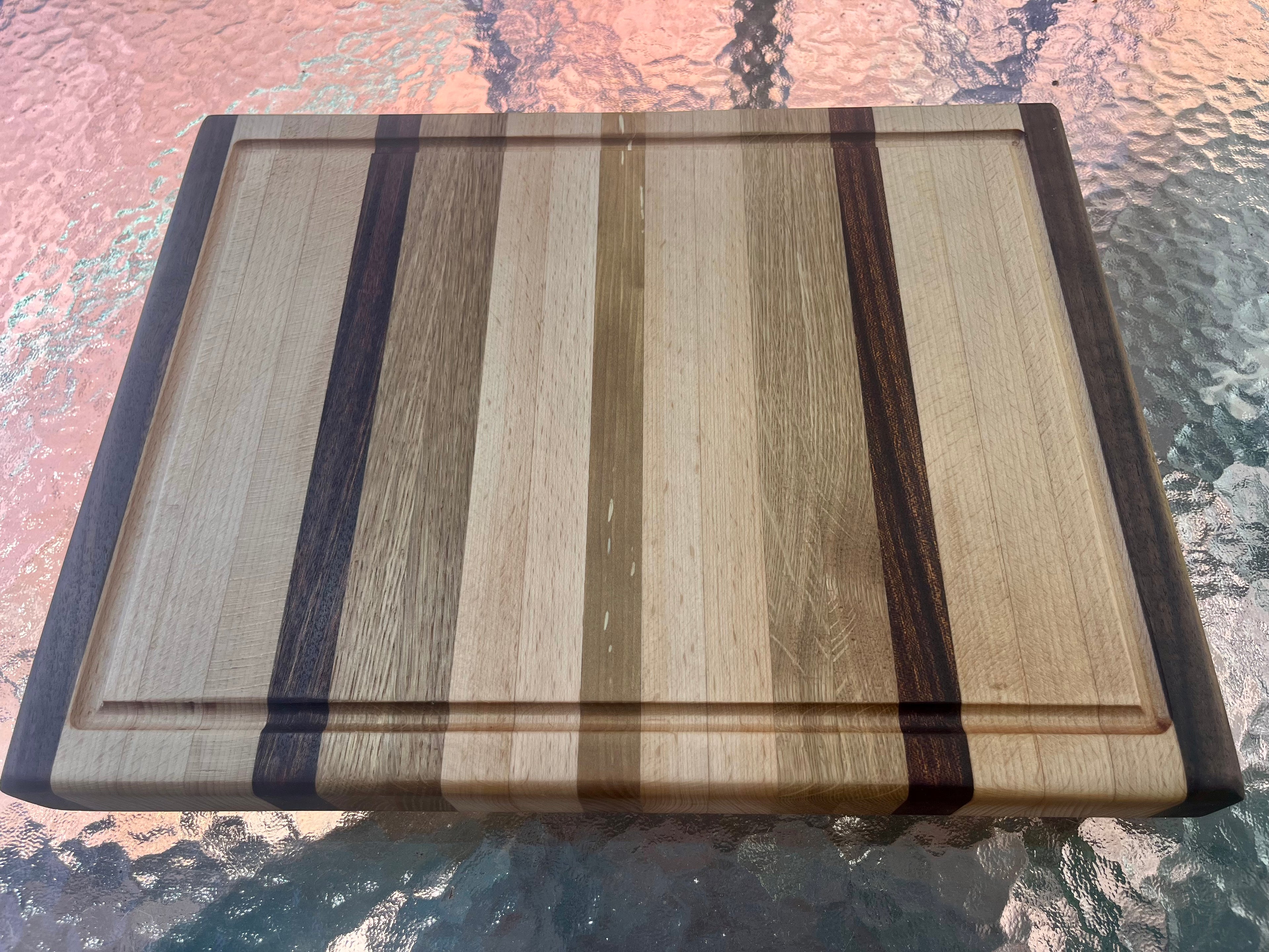 Apple Wood Edge Grain Cutting Board – Handmade Kitchen Prep Board