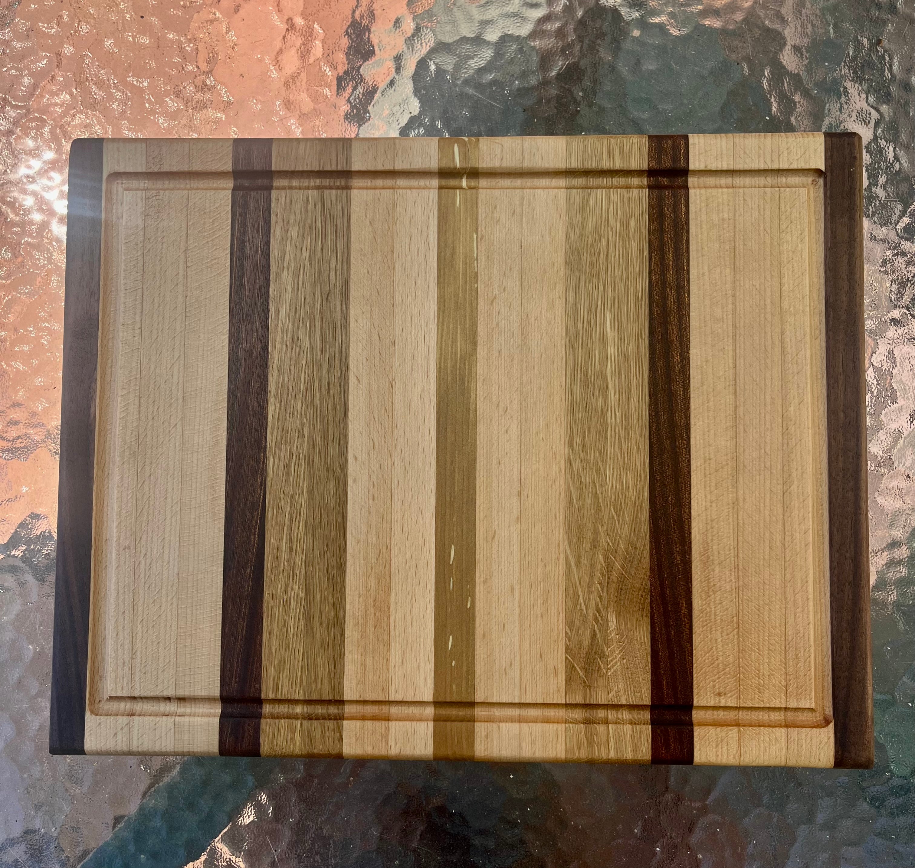 Apple Wood Edge Grain Cutting Board – Handmade Kitchen Prep Board