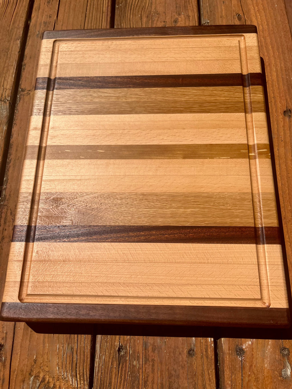 Apple Wood Edge Grain Cutting Board – Handmade Kitchen Prep Board