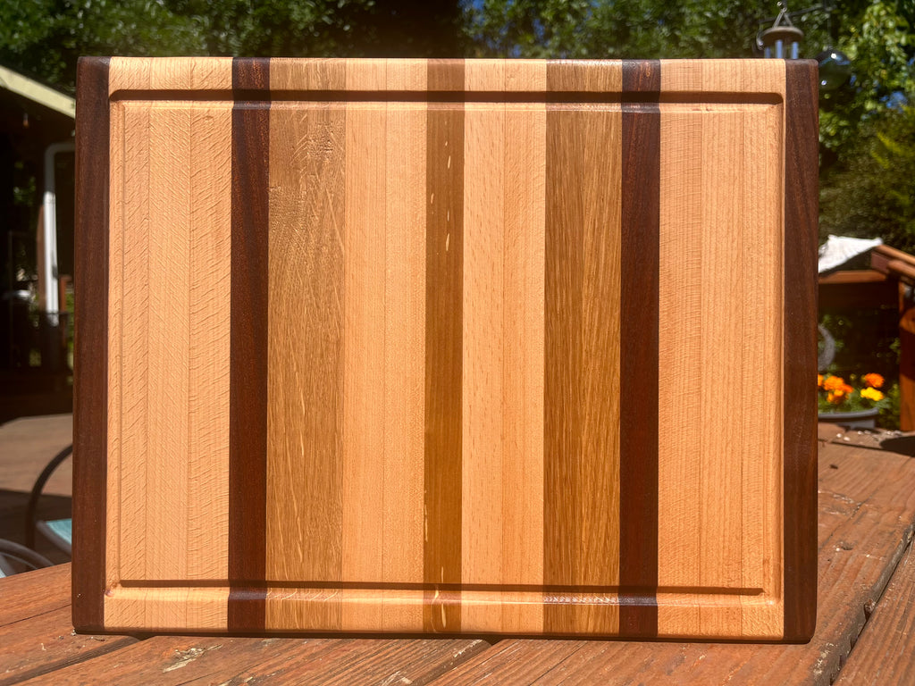 Apple Wood Edge Grain Cutting Board – Handmade Kitchen Prep Board