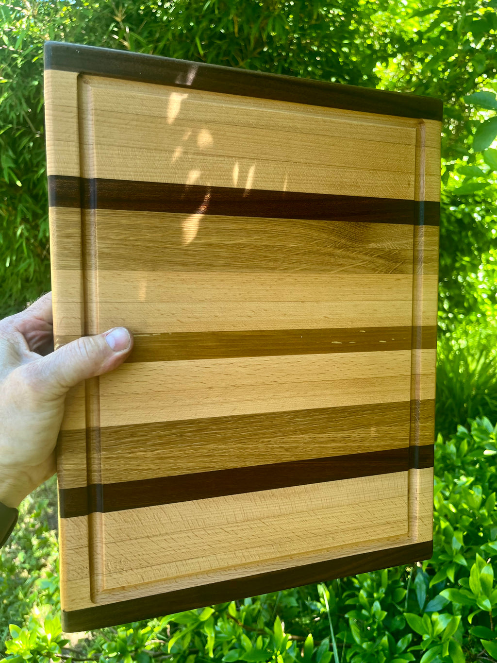 Apple Wood Edge Grain Cutting Board – Handmade Kitchen Prep Board