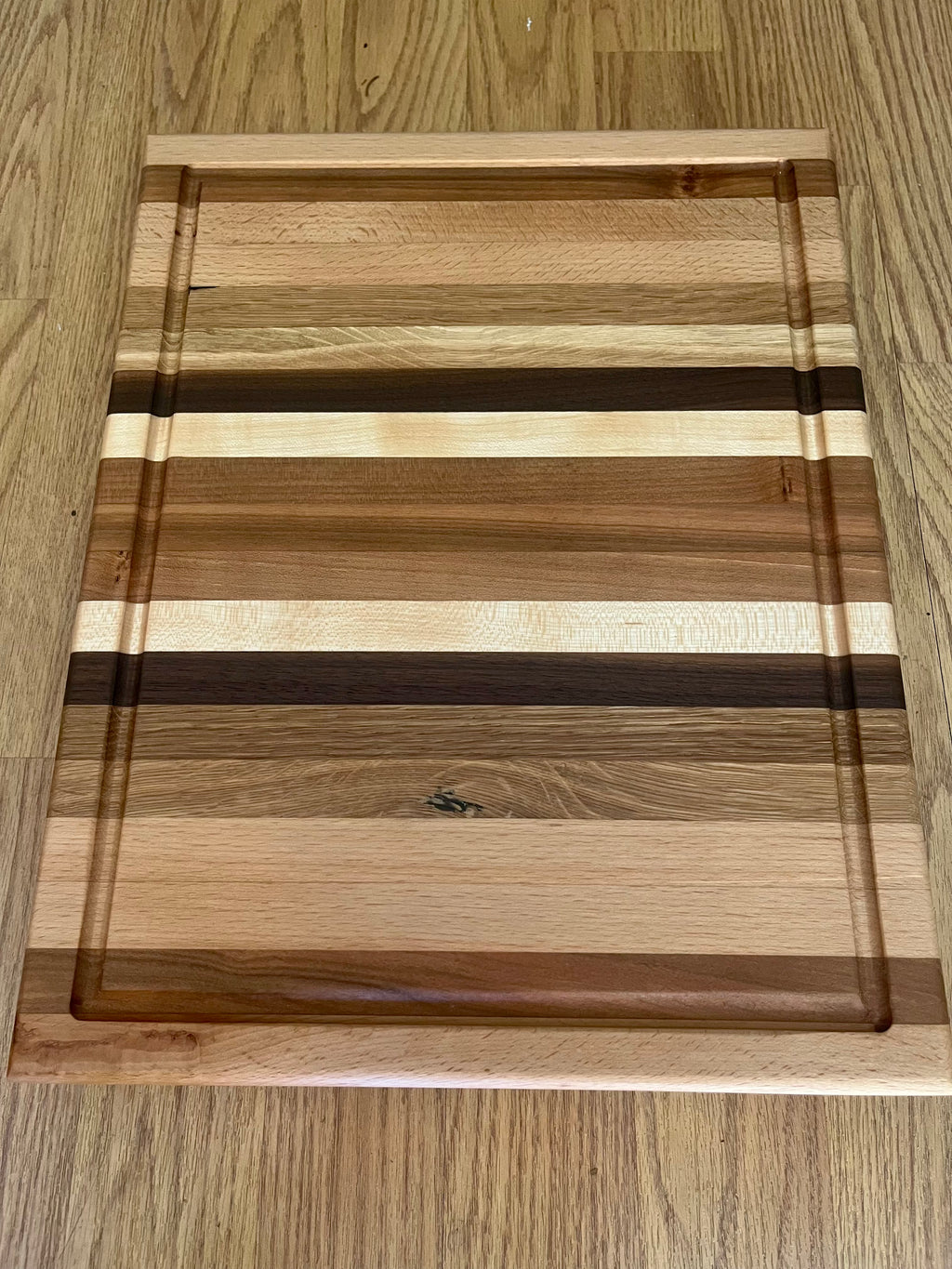 Cherry & Locally Grown Walnut Edge Grain Cutting Board – Handmade Kitchen Prep Board