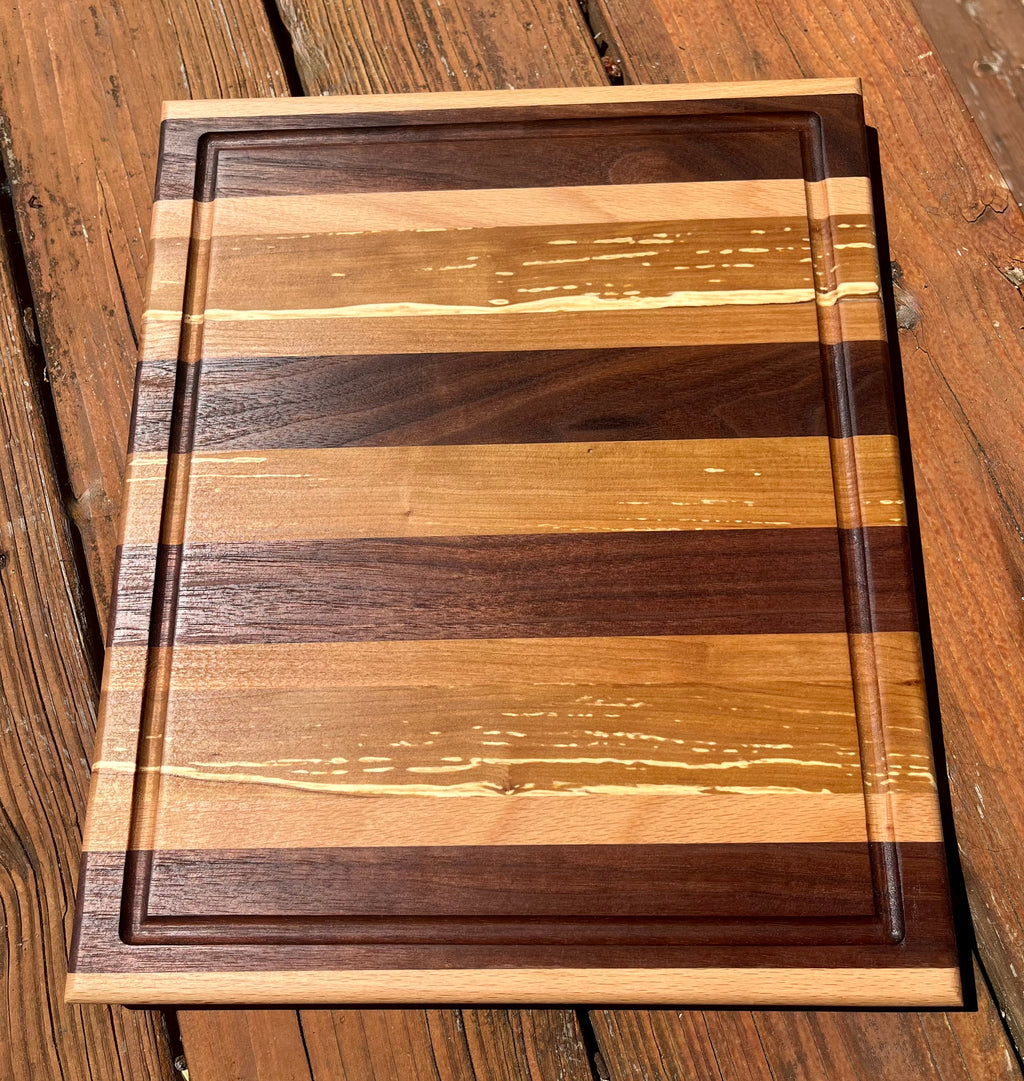 Handmade Face Grain Cutting Board – Apple, Walnut & Cherry | Locally Grown Gifts