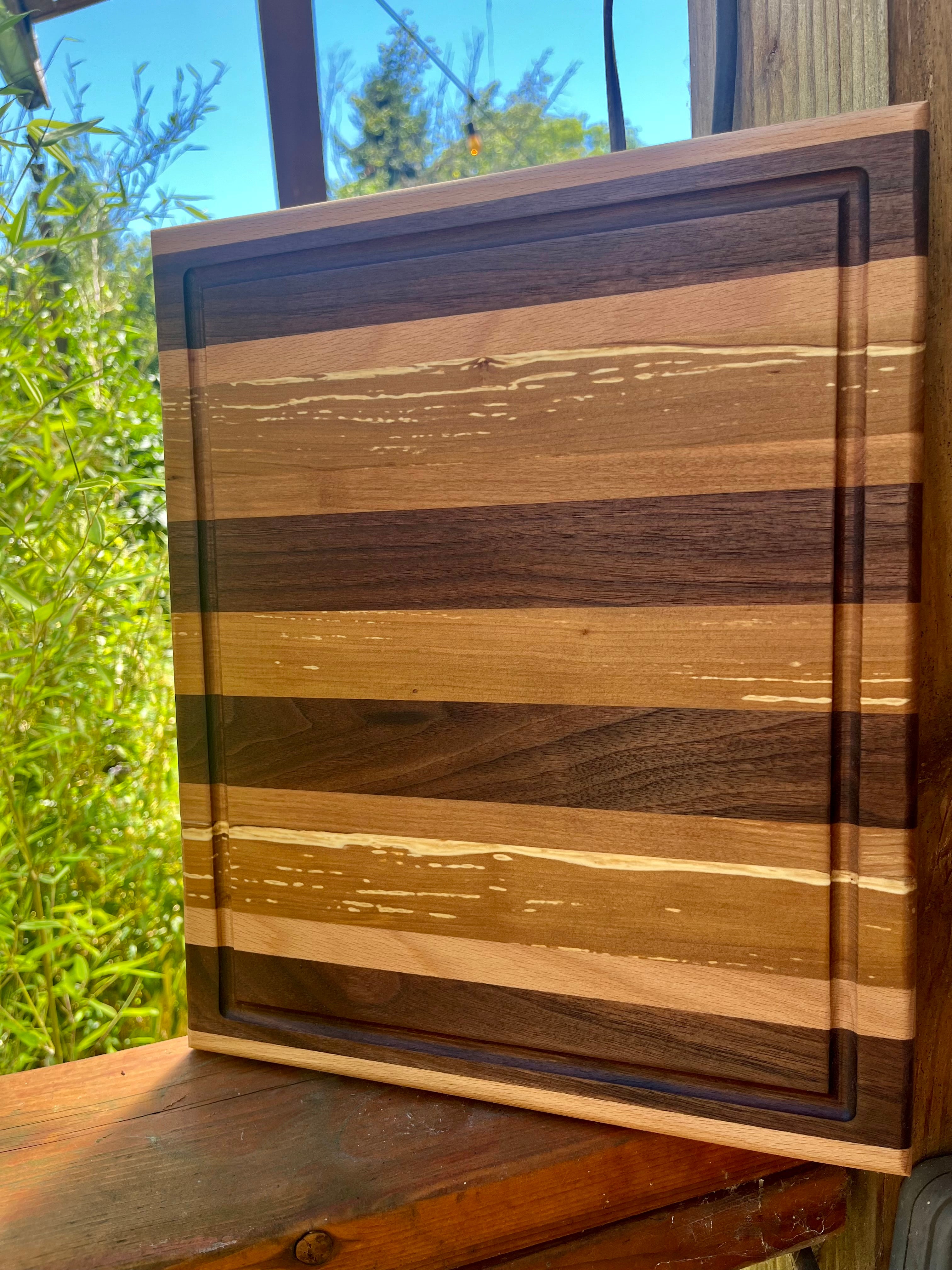 Handmade Face Grain Cutting Board – Apple, Walnut & Cherry | Locally Grown Gifts
