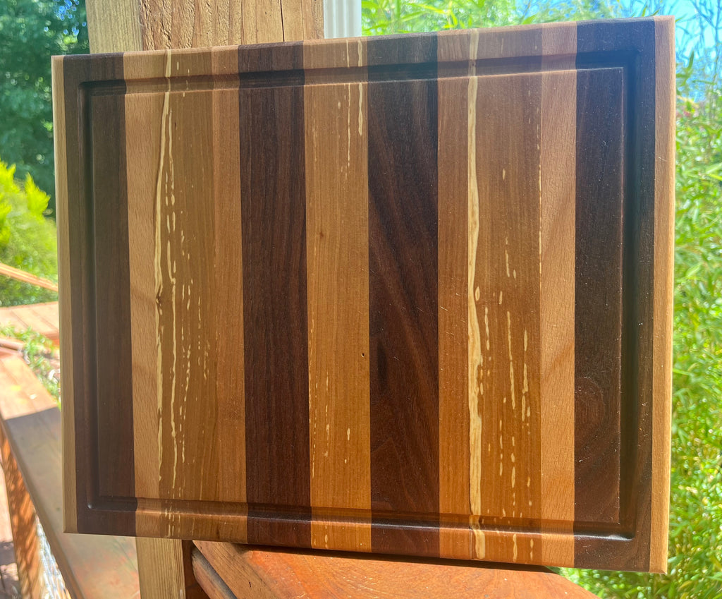 Handmade Face Grain Cutting Board – Apple, Walnut & Cherry | Locally Grown Gifts