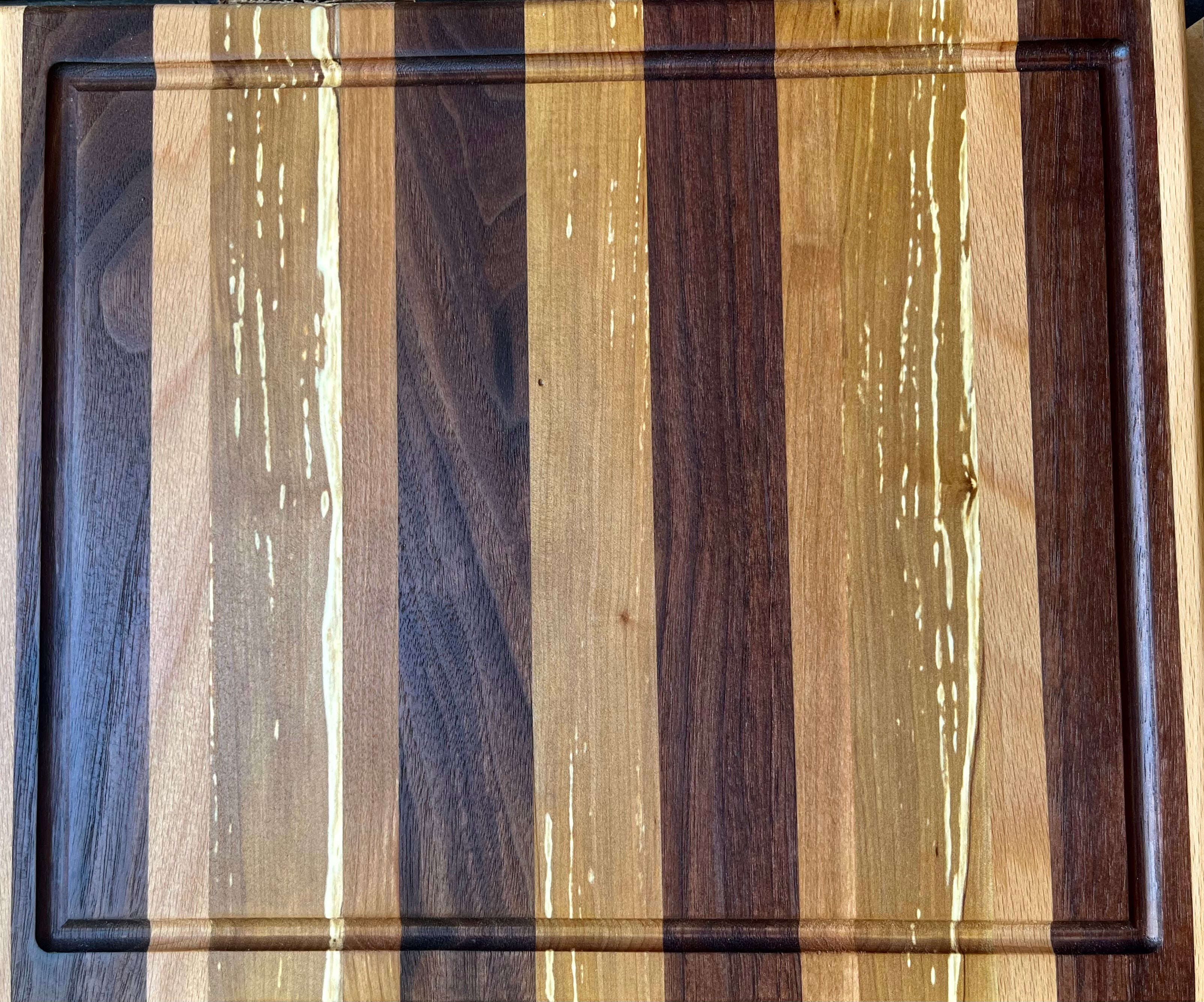 Handmade Face Grain Cutting Board – Apple, Walnut & Cherry | Locally Grown Gifts