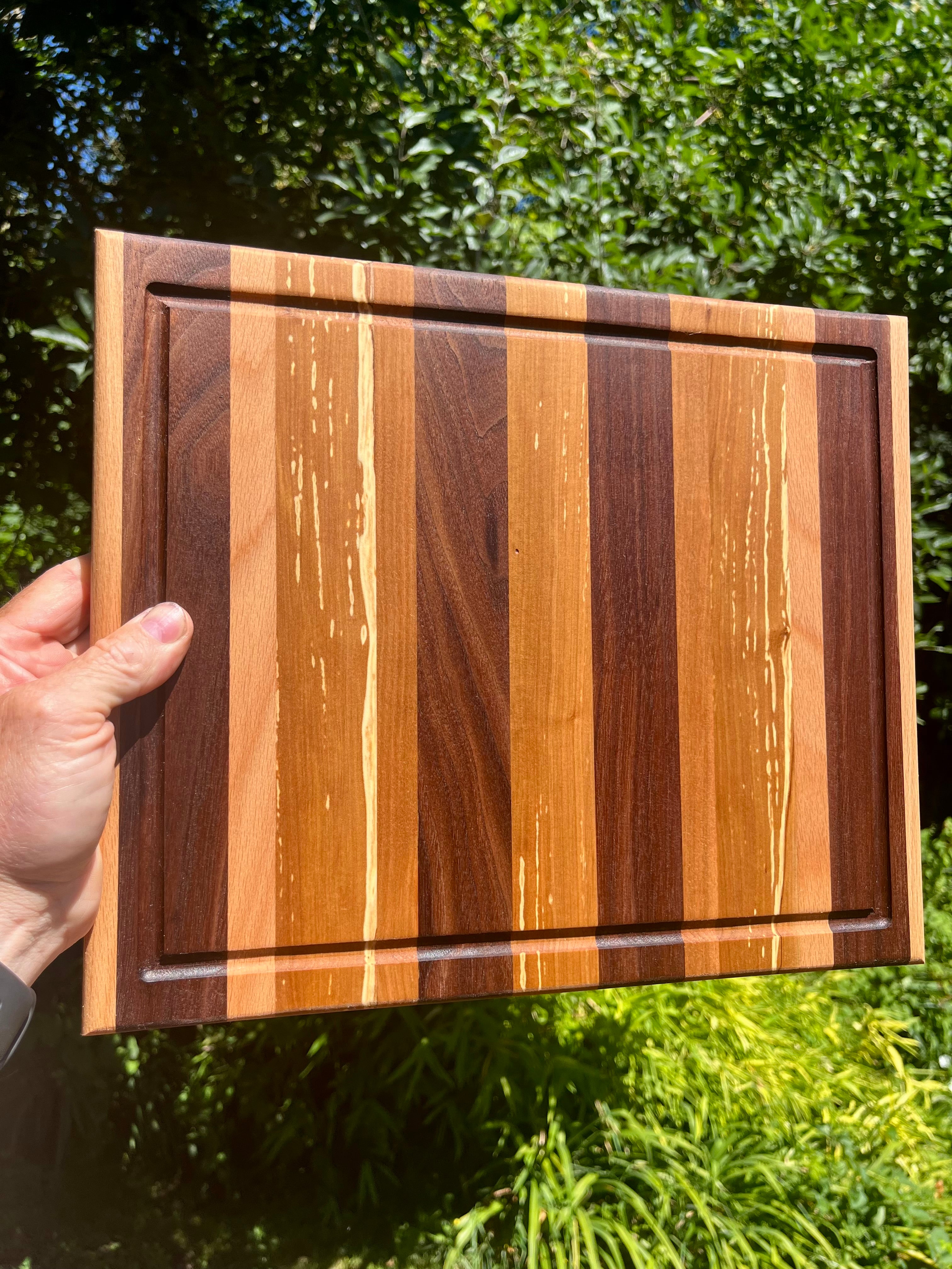 Handmade Face Grain Cutting Board – Apple, Walnut & Cherry | Locally Grown Gifts