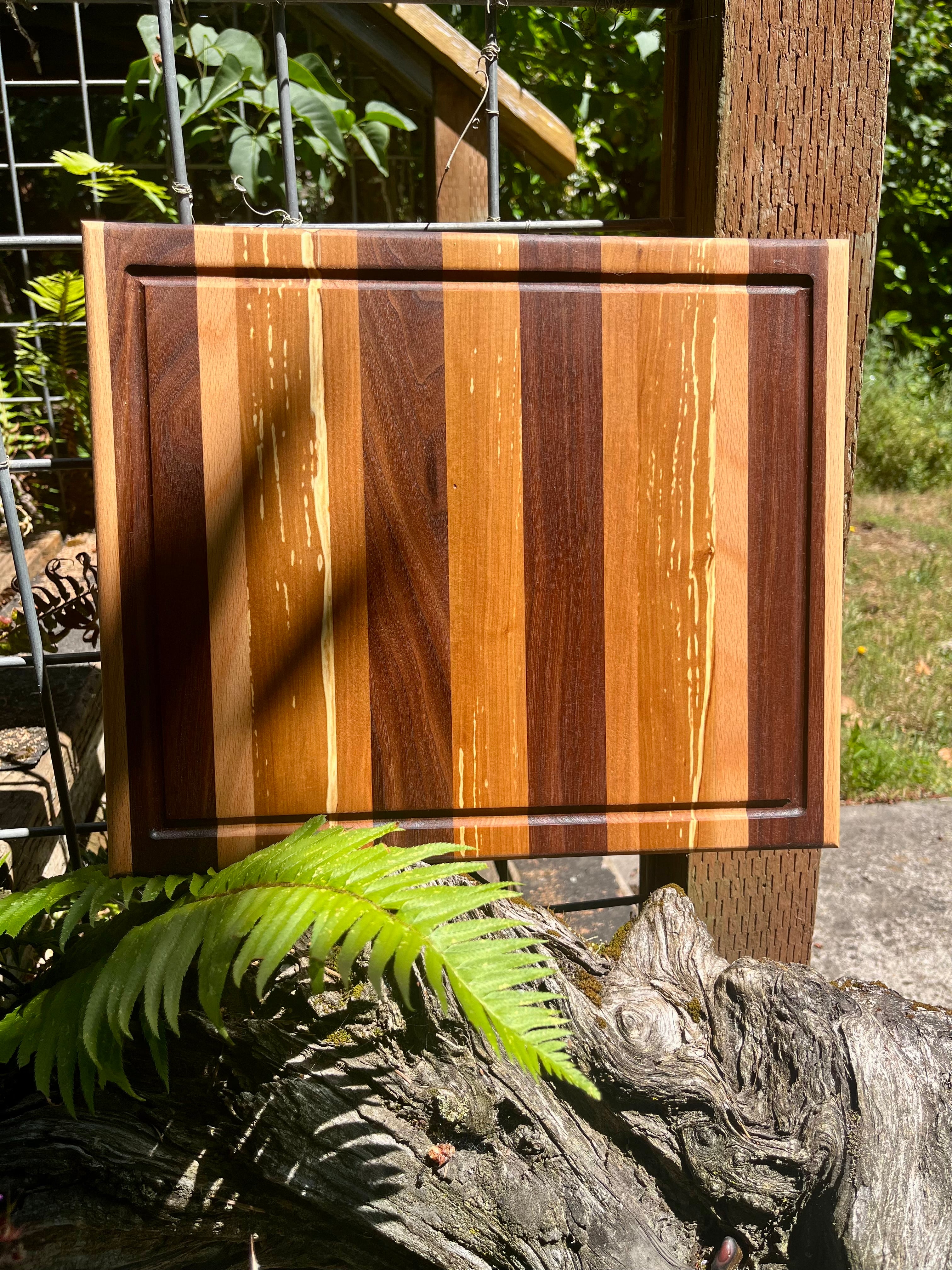 Handmade Face Grain Cutting Board – Apple, Walnut & Cherry | Locally Grown Gifts