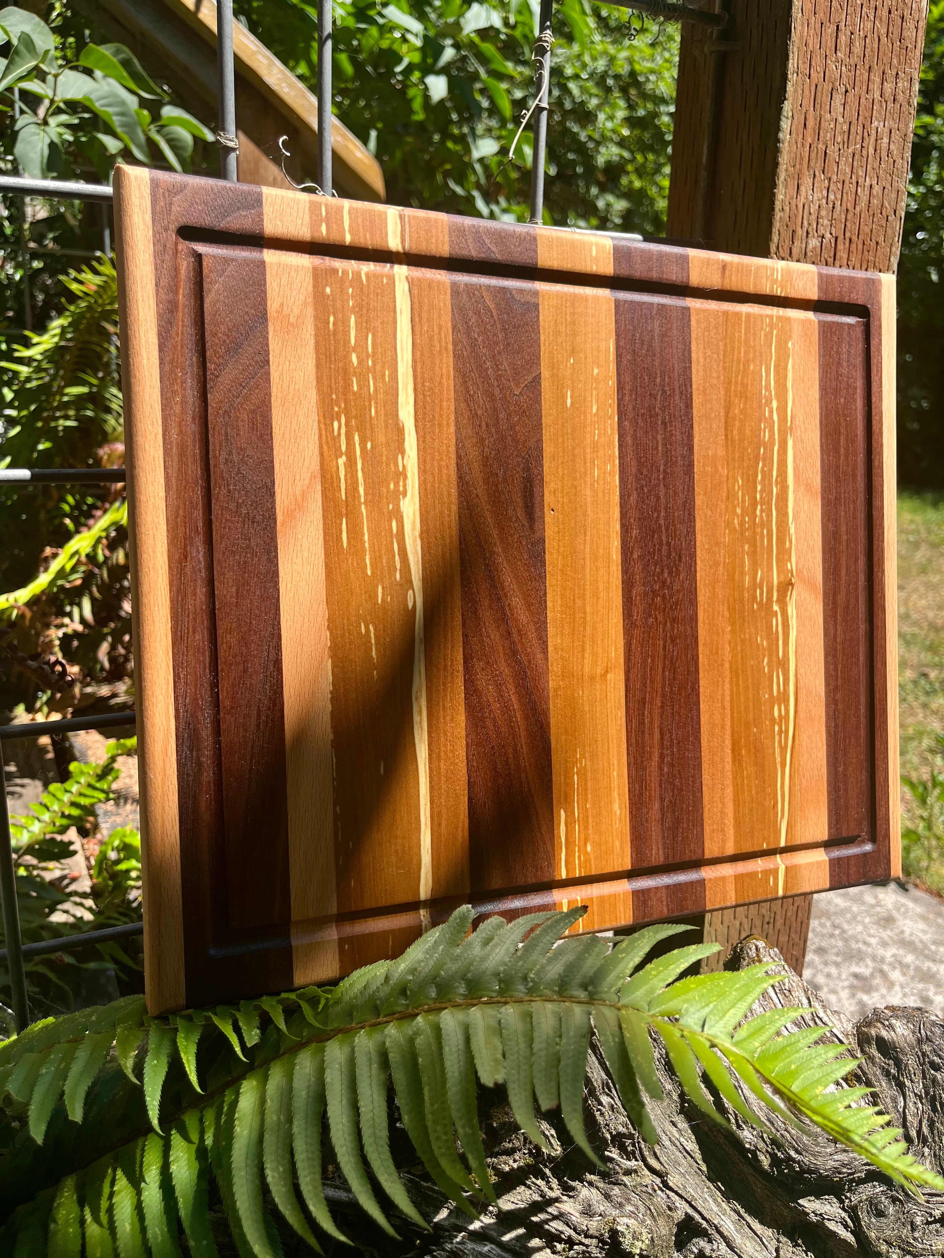Handmade Face Grain Cutting Board – Apple, Walnut & Cherry | Locally Grown Gifts
