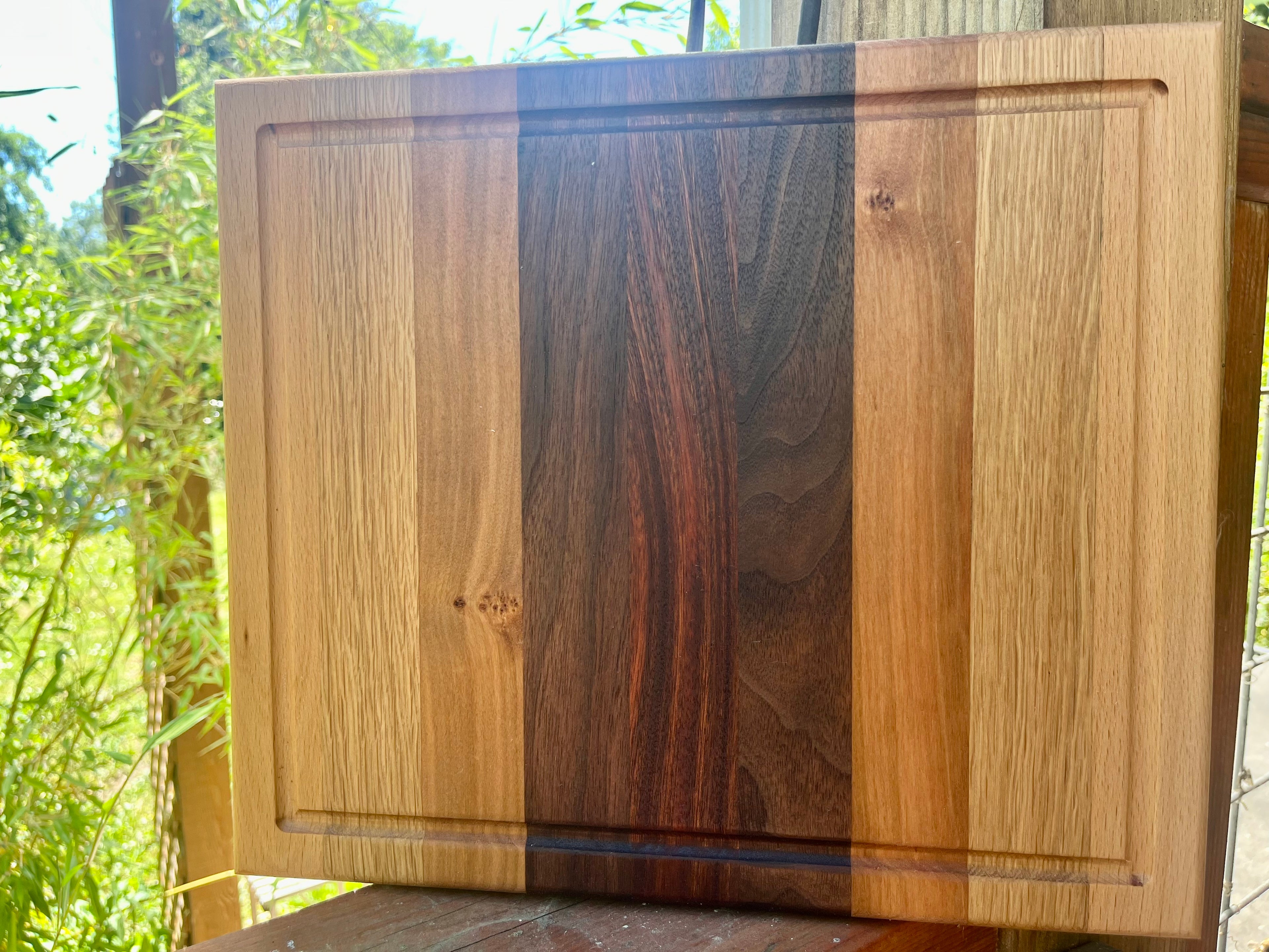 Handmade Face Grain Cutting Board – Walnut, Oak & Cherry | Locally Grown Gifts