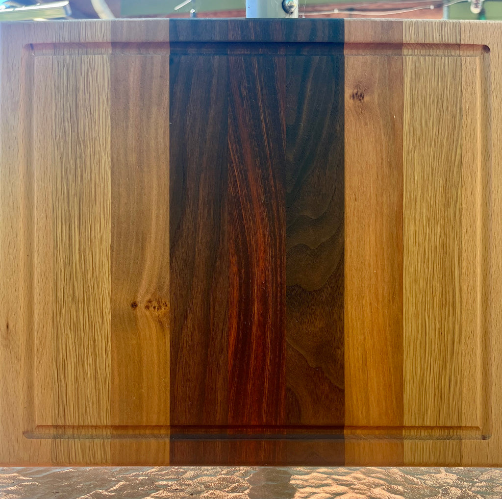 Handmade Face Grain Cutting Board – Walnut, Oak & Cherry | Locally Grown Gifts