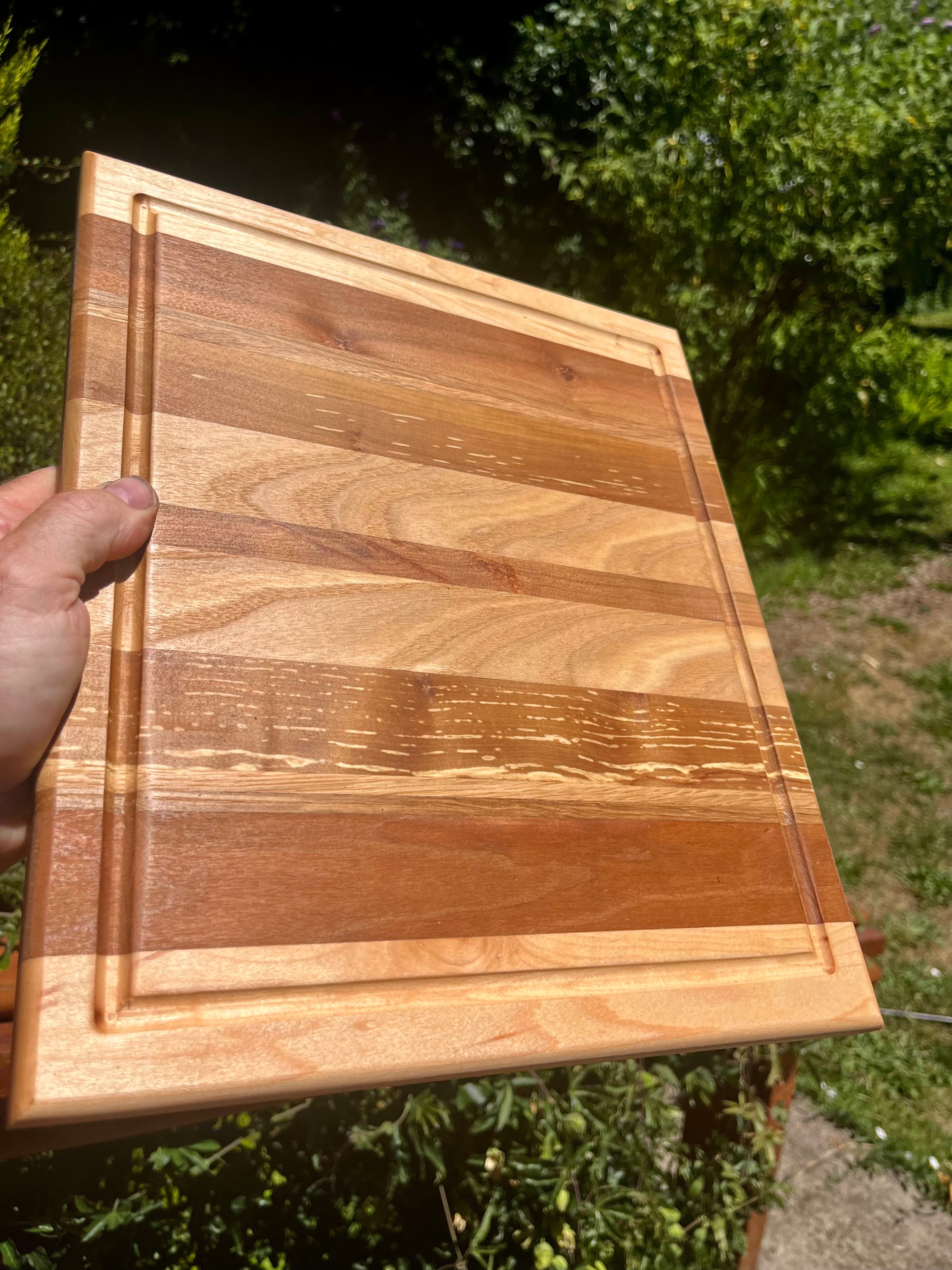 Handmade Face Grain Cutting Board – Cherry, Apple, Oak & Maple | Locally Grown Gifts