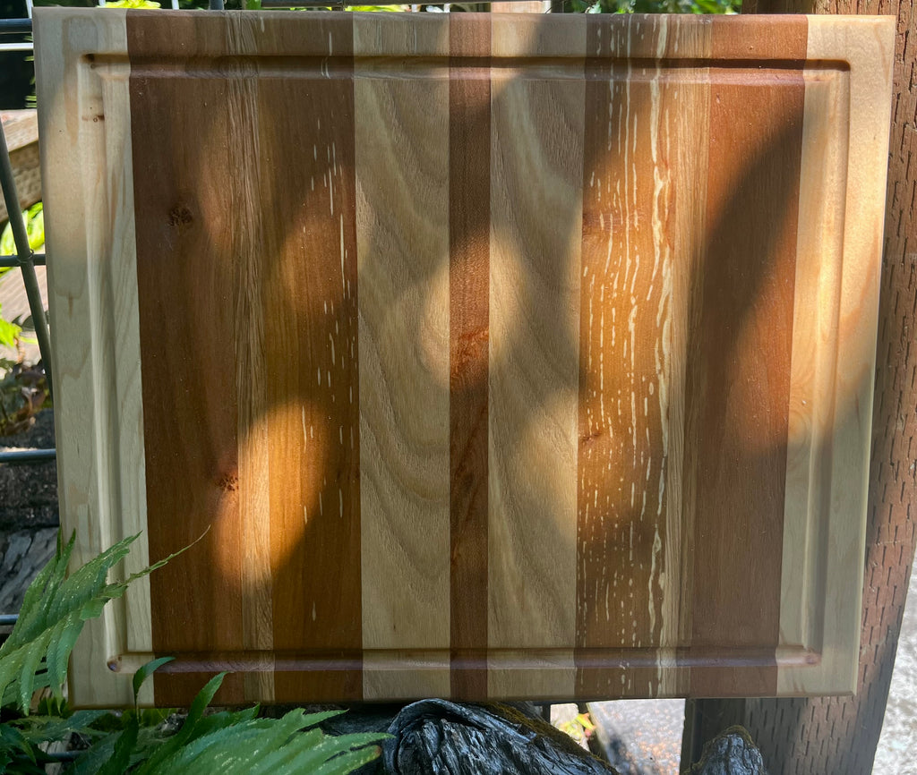 Handmade Face Grain Cutting Board – Cherry, Apple, Oak & Maple | Locally Grown Gifts