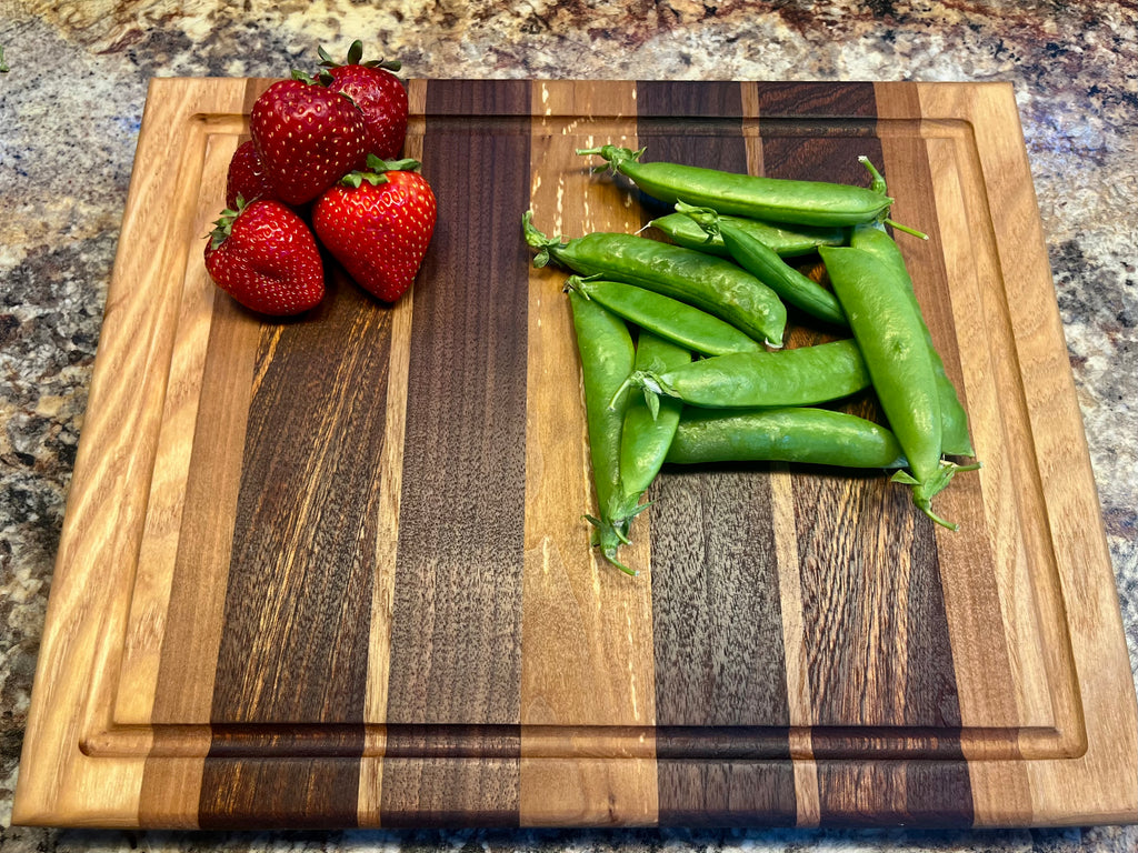 Handmade Face Grain Cutting Board – Apple, Walnut, Oak & Cherry | Locally Grown Gifts