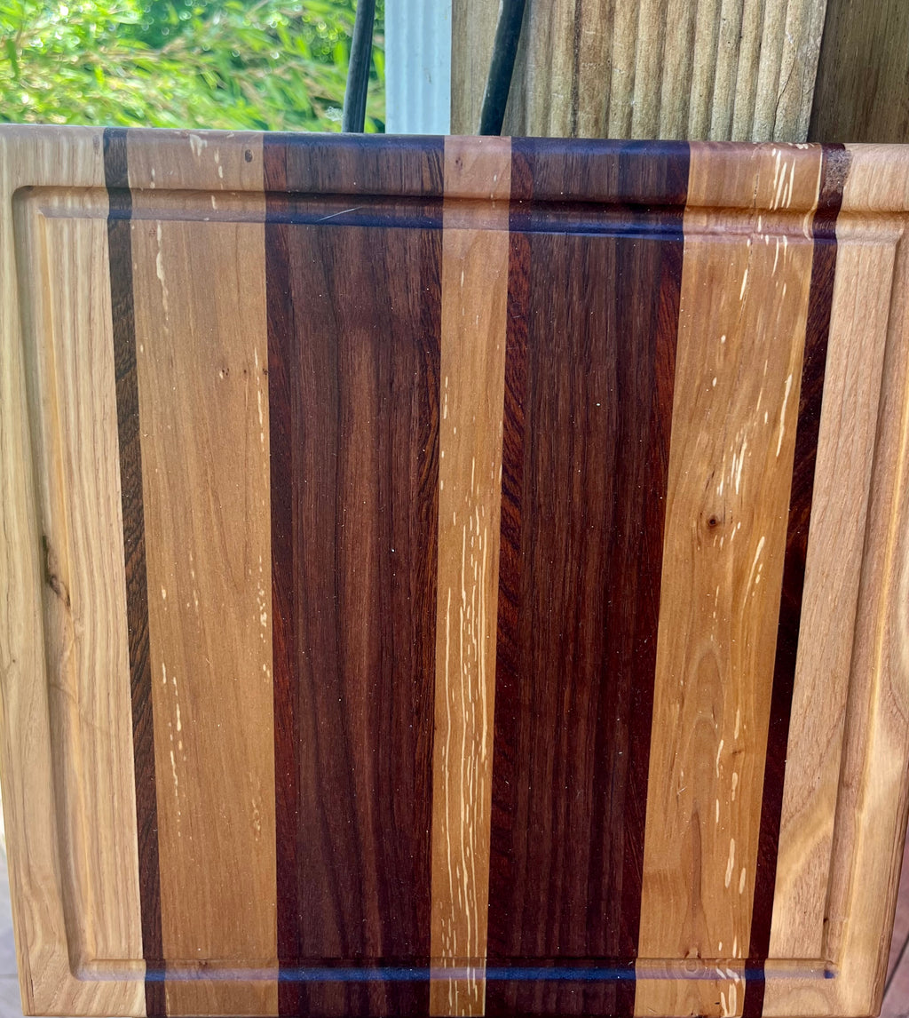 Handmade Face Grain Cutting Board – Apple, Walnut, Oak & Sapele | Locally Grown Gifts