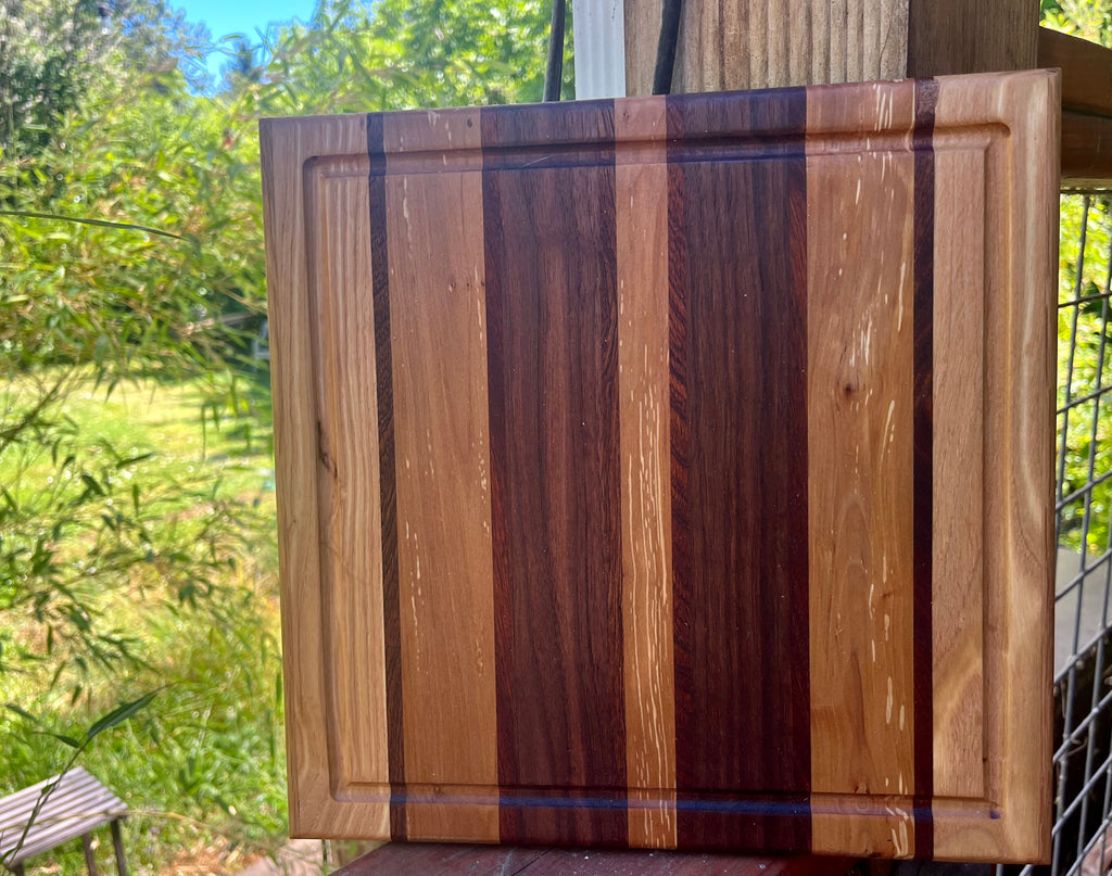 Handmade Face Grain Cutting Board – Apple, Walnut, Oak & Sapele | Locally Grown Gifts