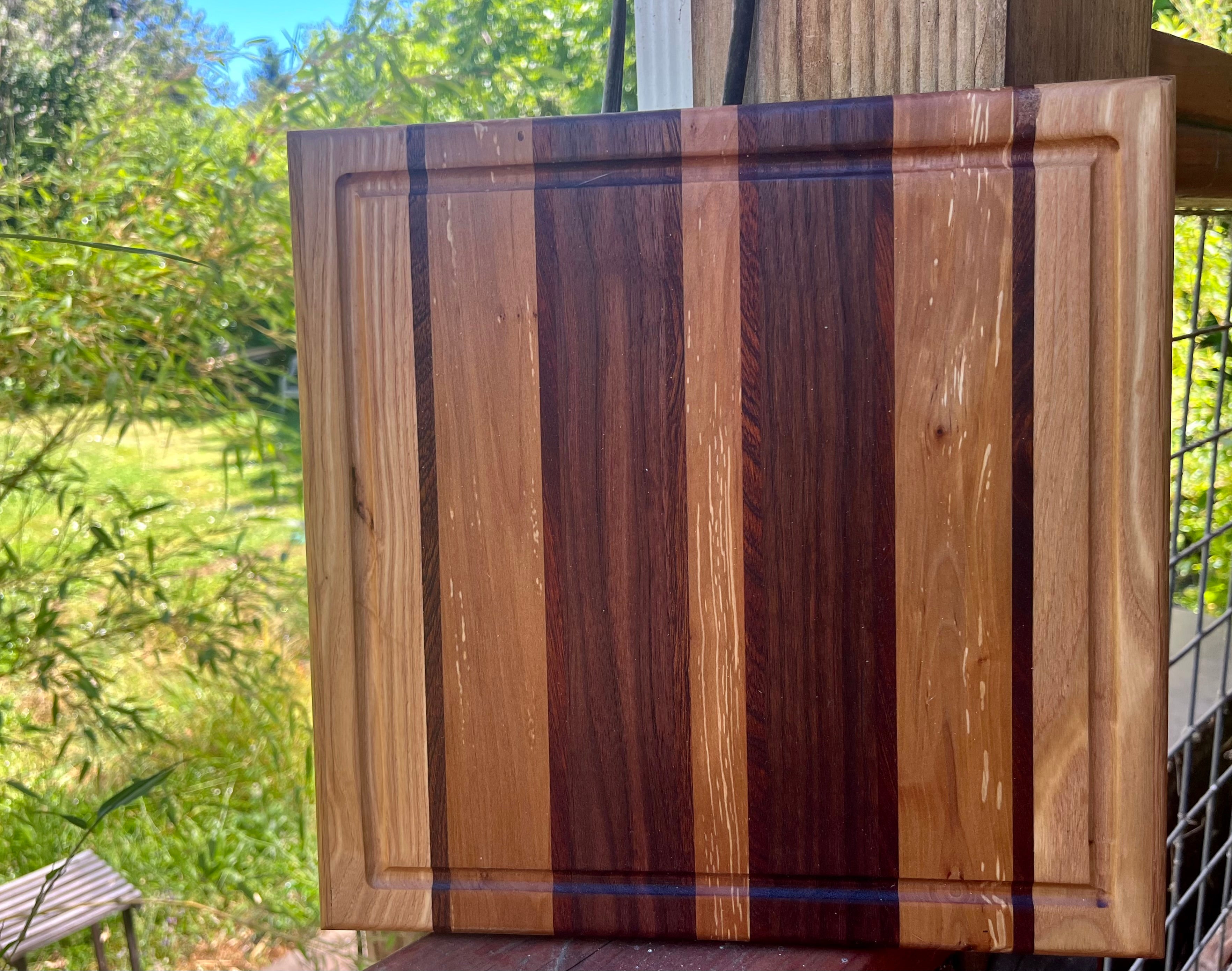 Handmade Face Grain Cutting Board – Apple, Walnut, Oak & Sapele | Locally Grown Gifts