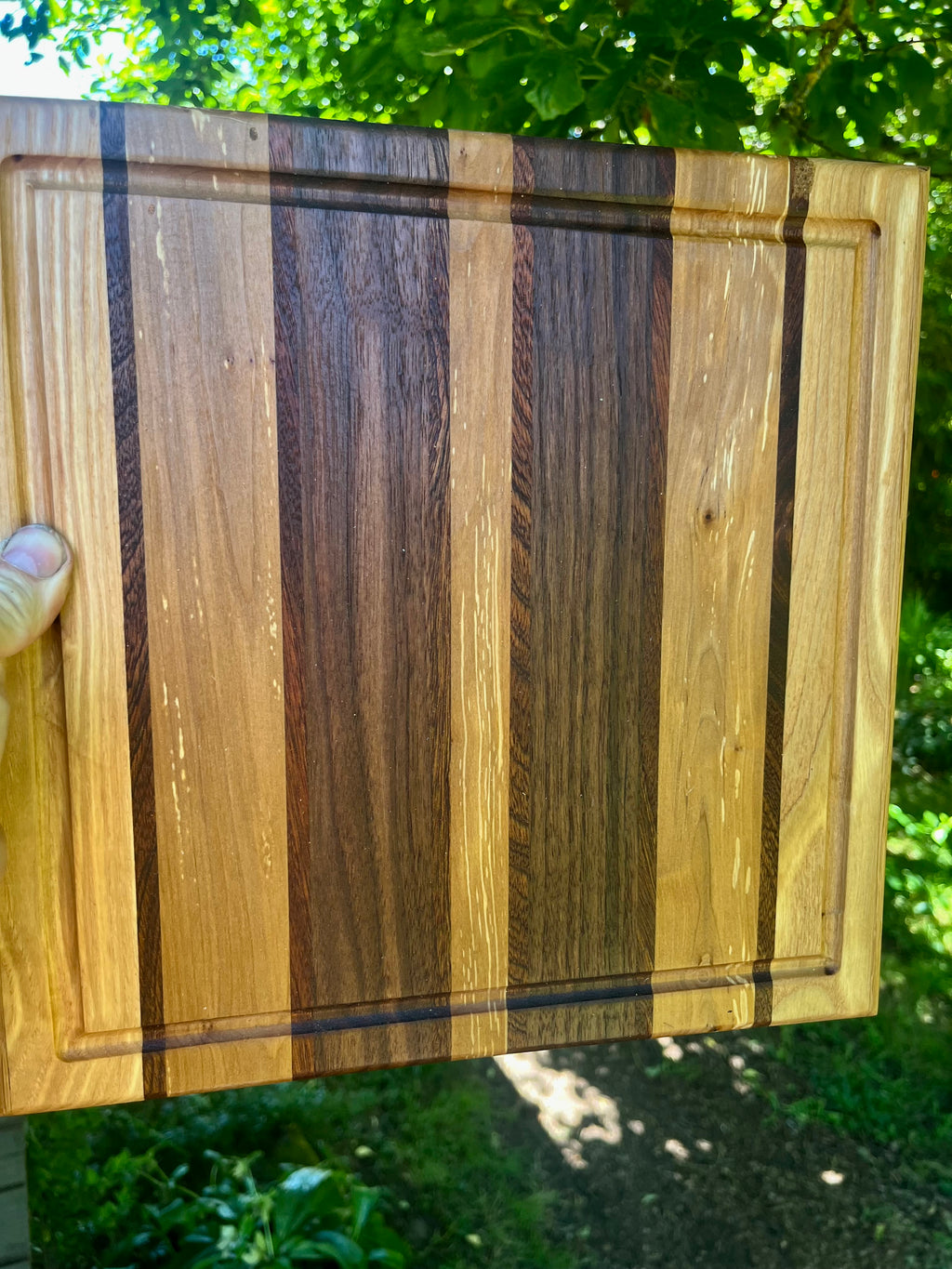 Handmade Face Grain Cutting Board – Apple, Walnut, Oak & Sapele | Locally Grown Gifts