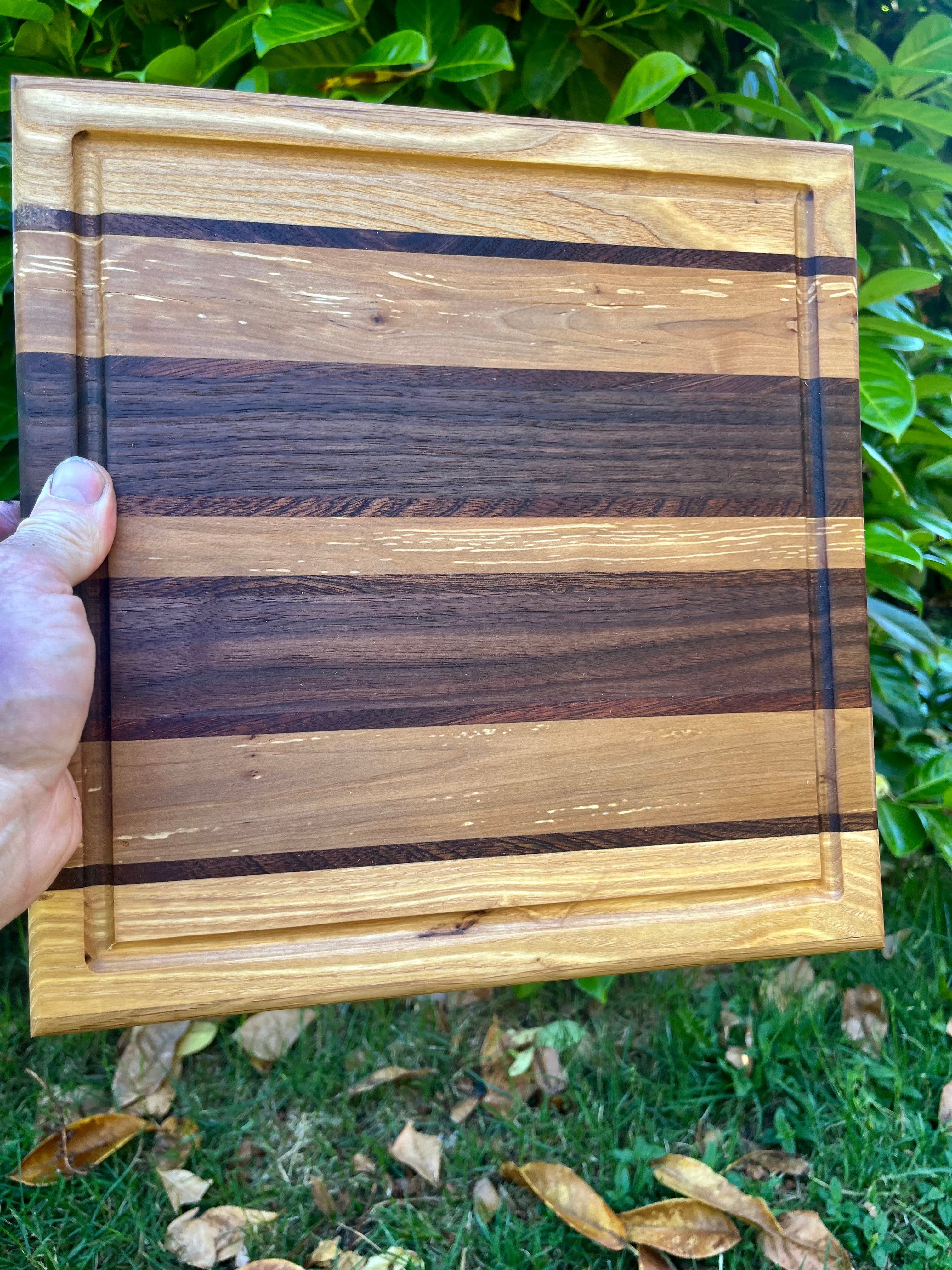 Handmade Face Grain Cutting Board – Apple, Walnut, Oak & Sapele | Locally Grown Gifts