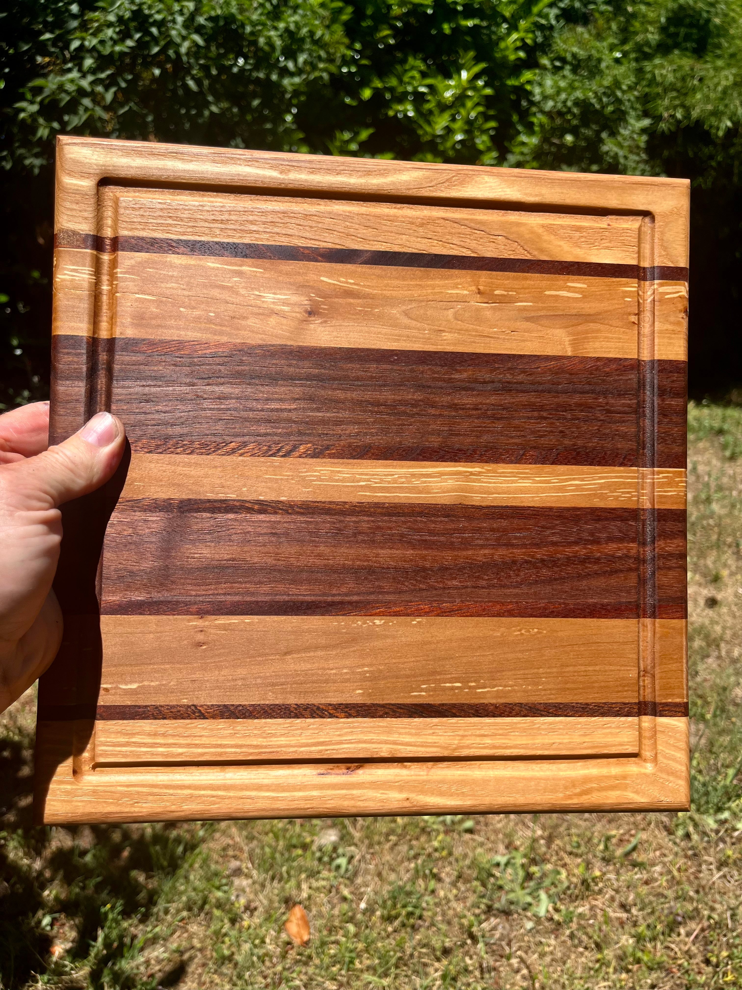 Handmade Face Grain Cutting Board – Apple, Walnut, Oak & Sapele | Locally Grown Gifts