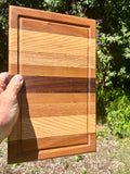 Handmade Face Grain Cutting Board – Walnut, Oak & Cherry | Locally Grown Gifts