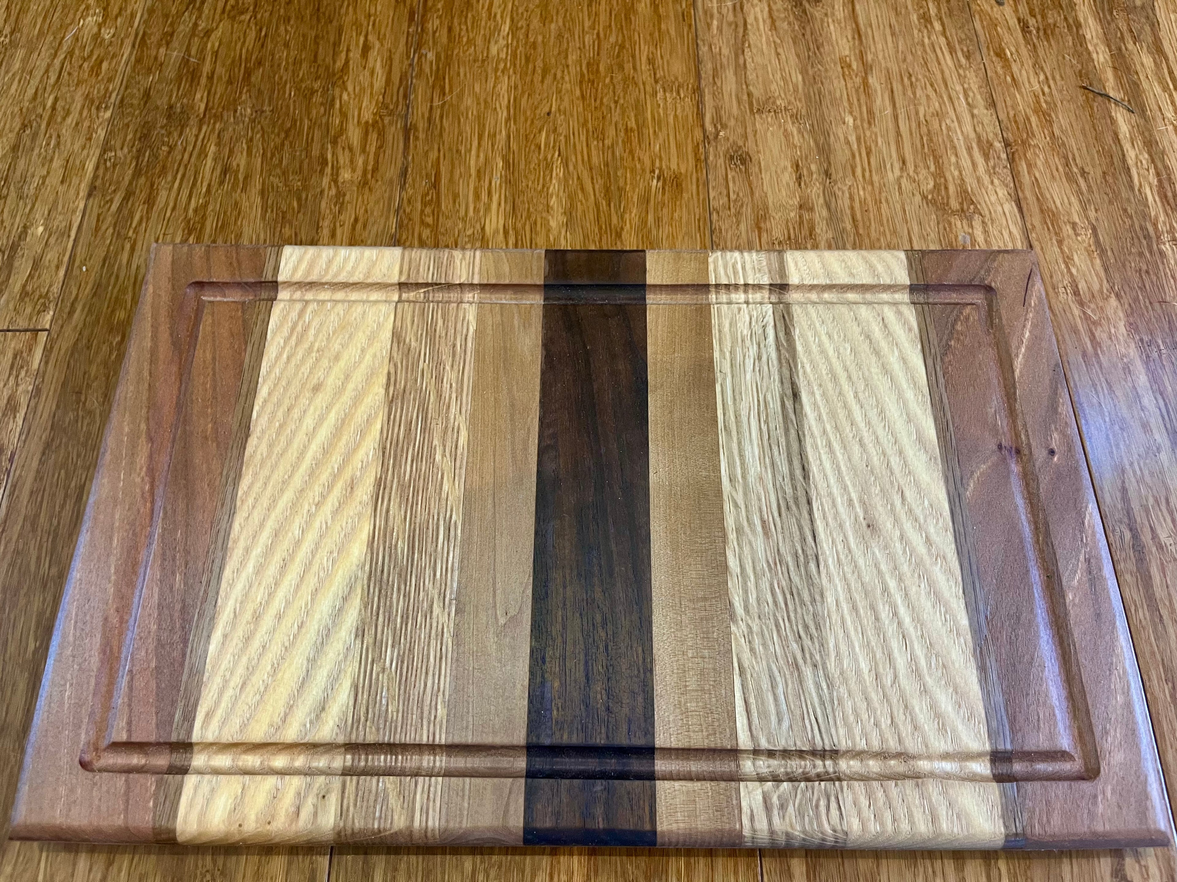 Handmade Face Grain Cutting Board – Walnut, Oak & Cherry | Locally Grown Gifts